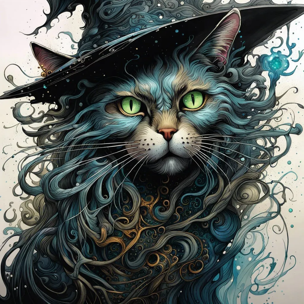 little ink cat witch ink cat witch
