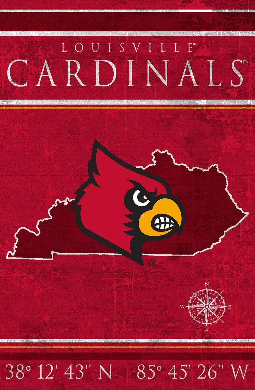Louisville Cardinals 17 x 26