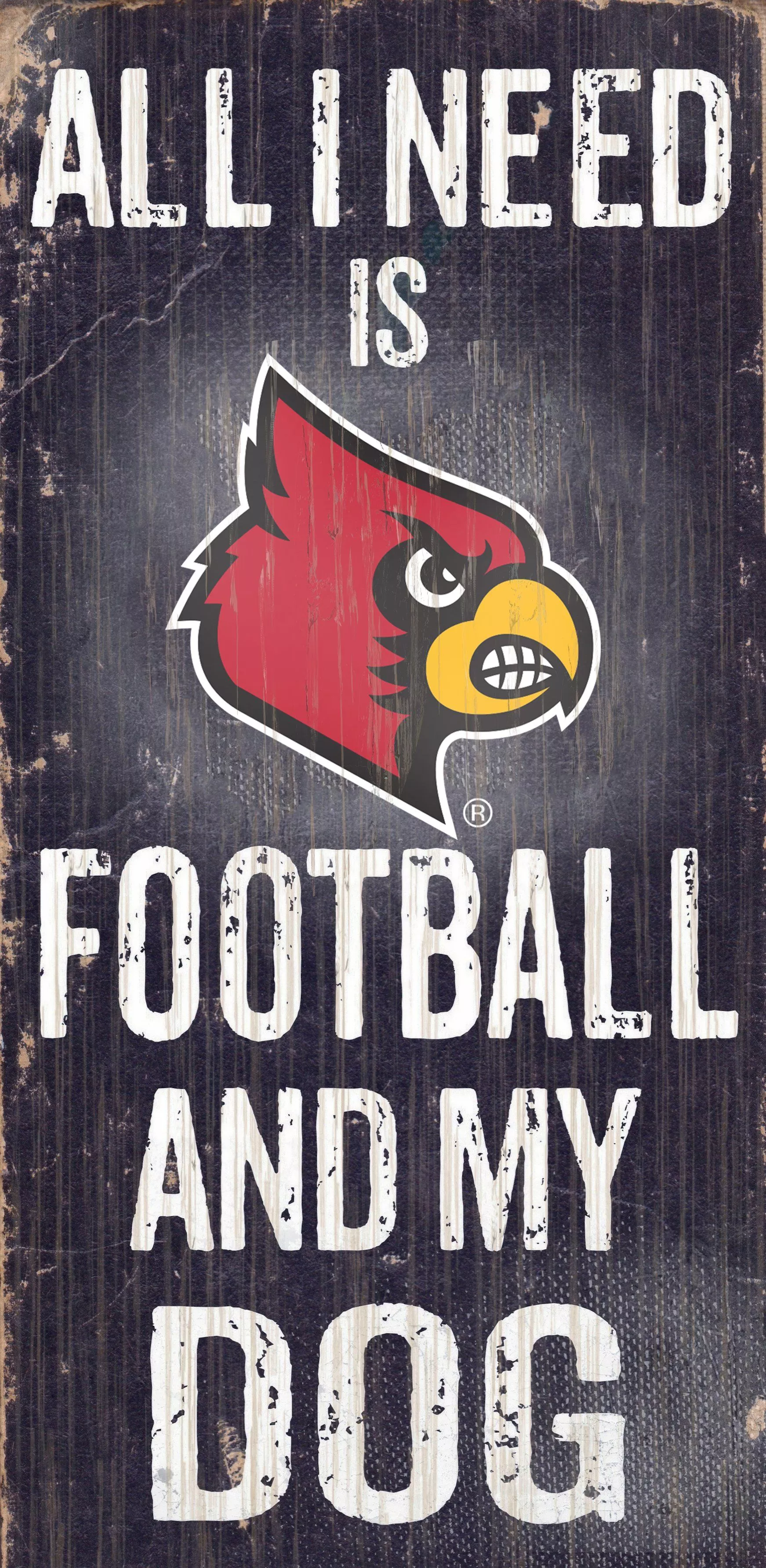 Louisville Cardinals Wood Sign