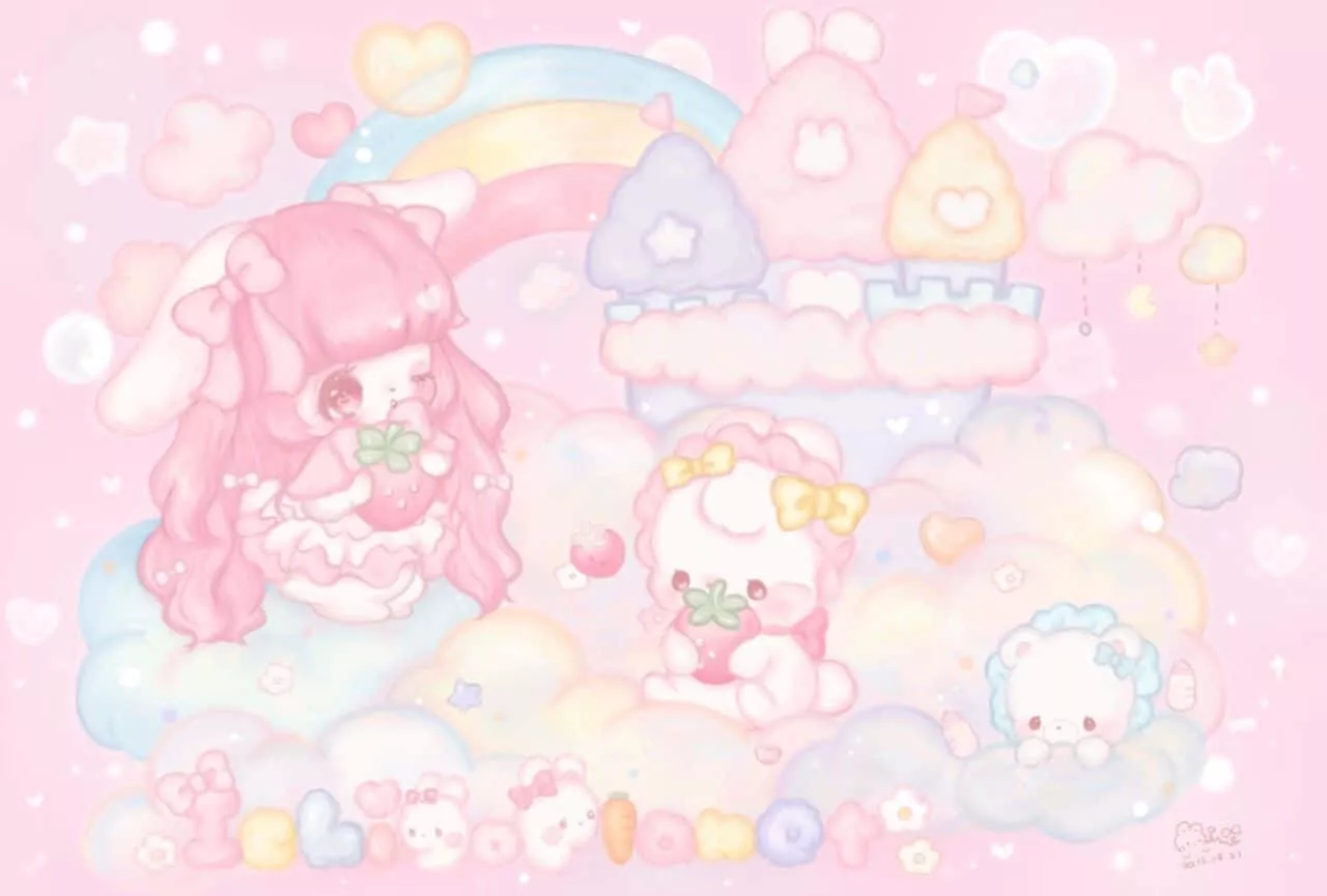 Download Pastel_ Dreamscape_ Cutecore_ Artwork Wallpaper