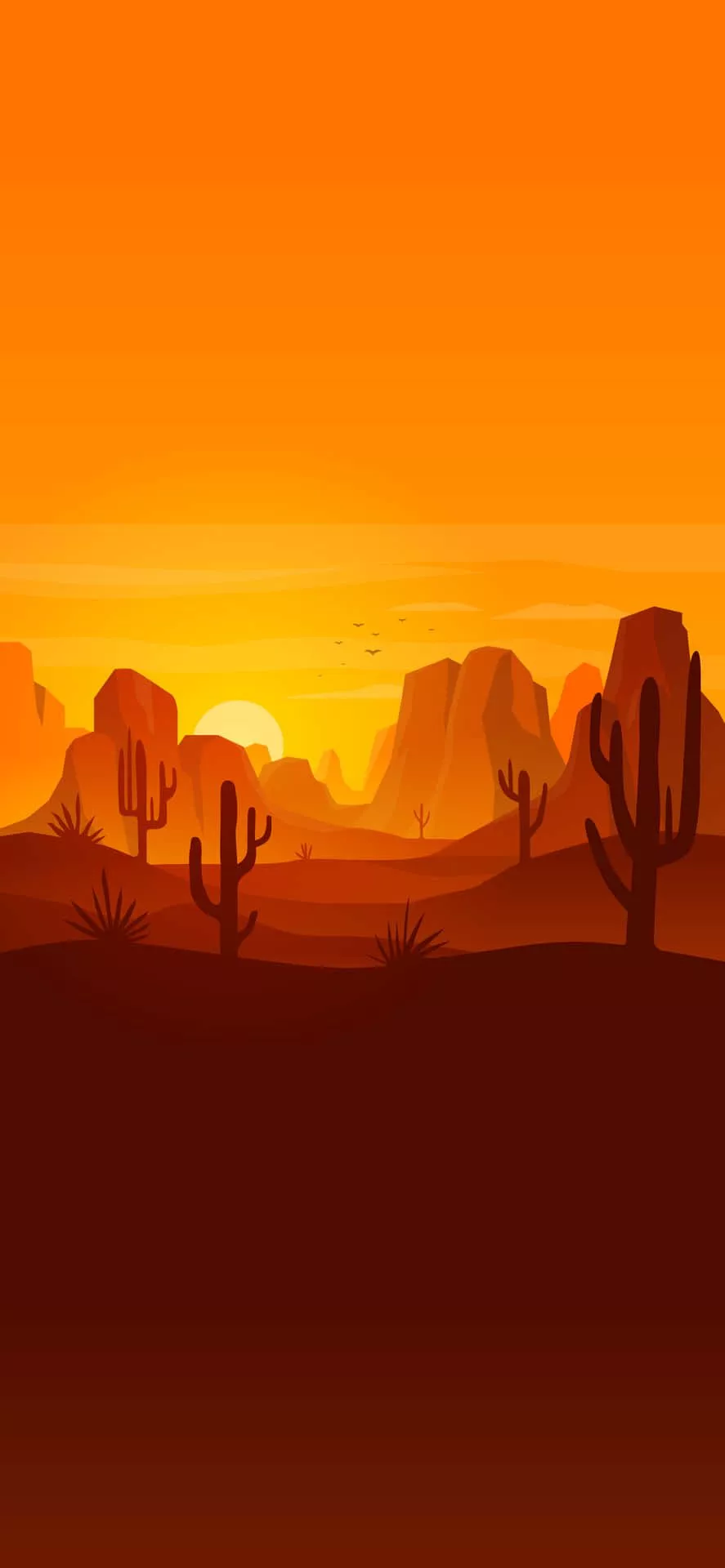 Download Orange Aesthetic Desert iPhone