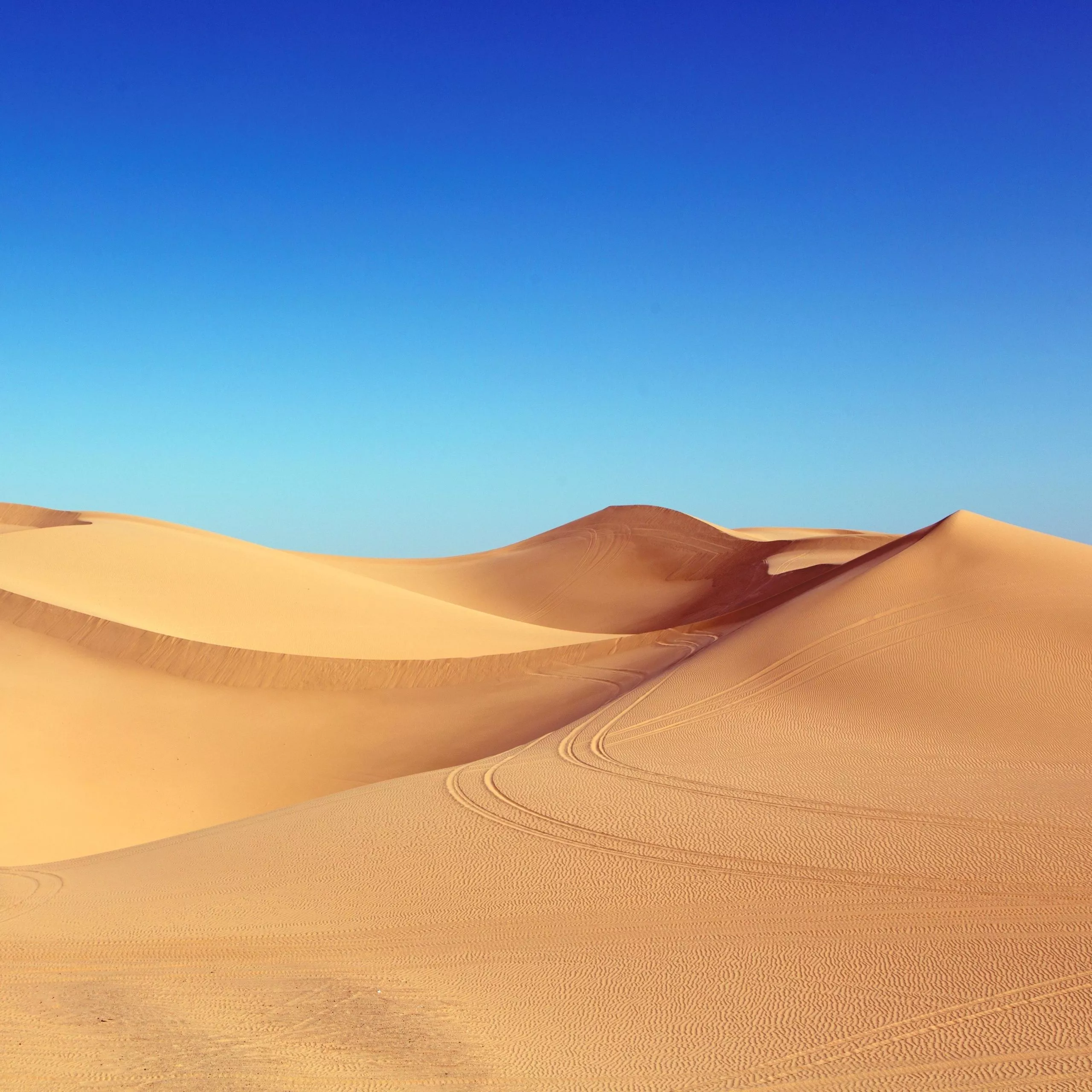 Desert Wallpaper 4K, Blue Sky, Sand