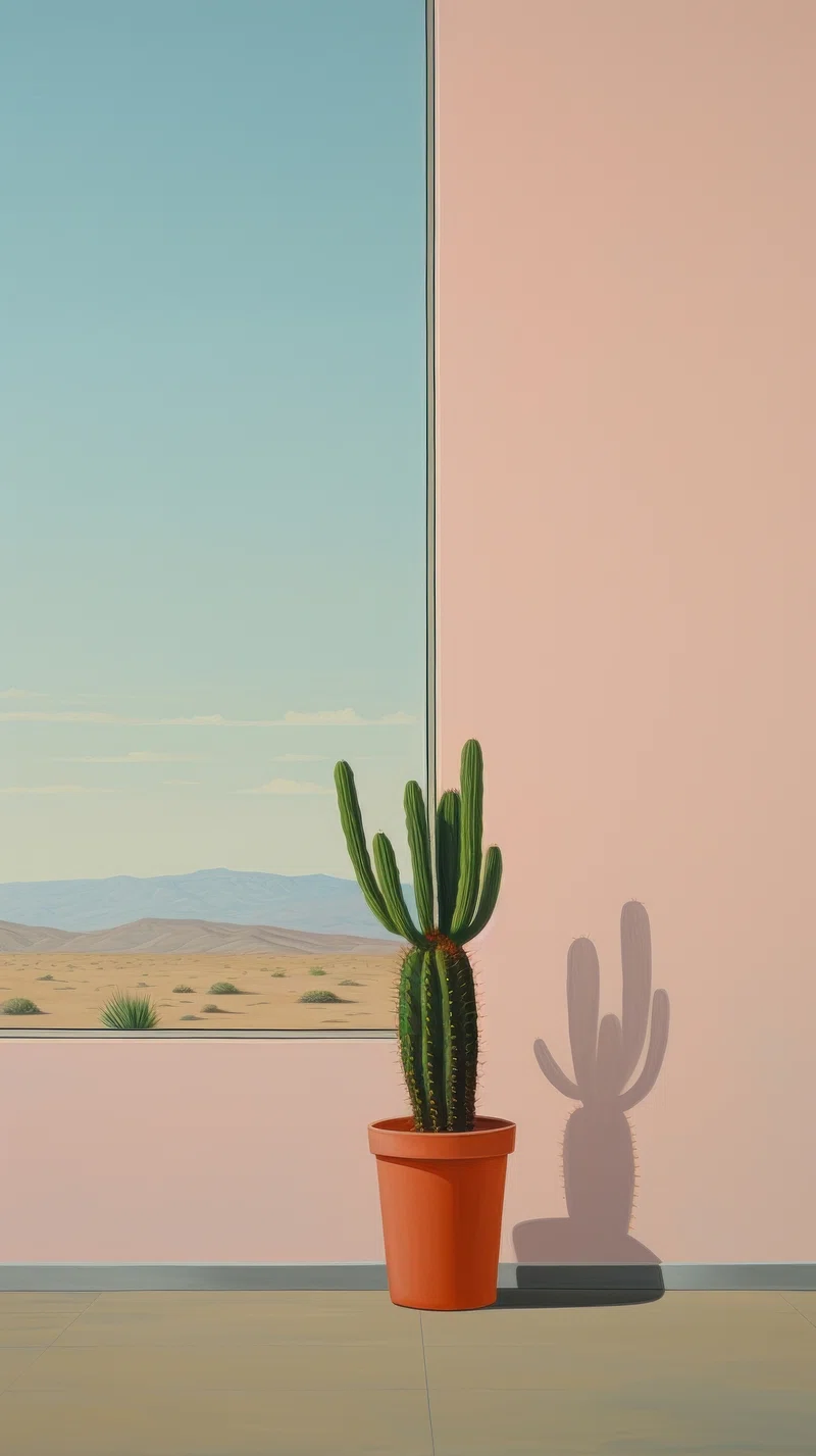Cactus Aesthetic Wallpaper Image