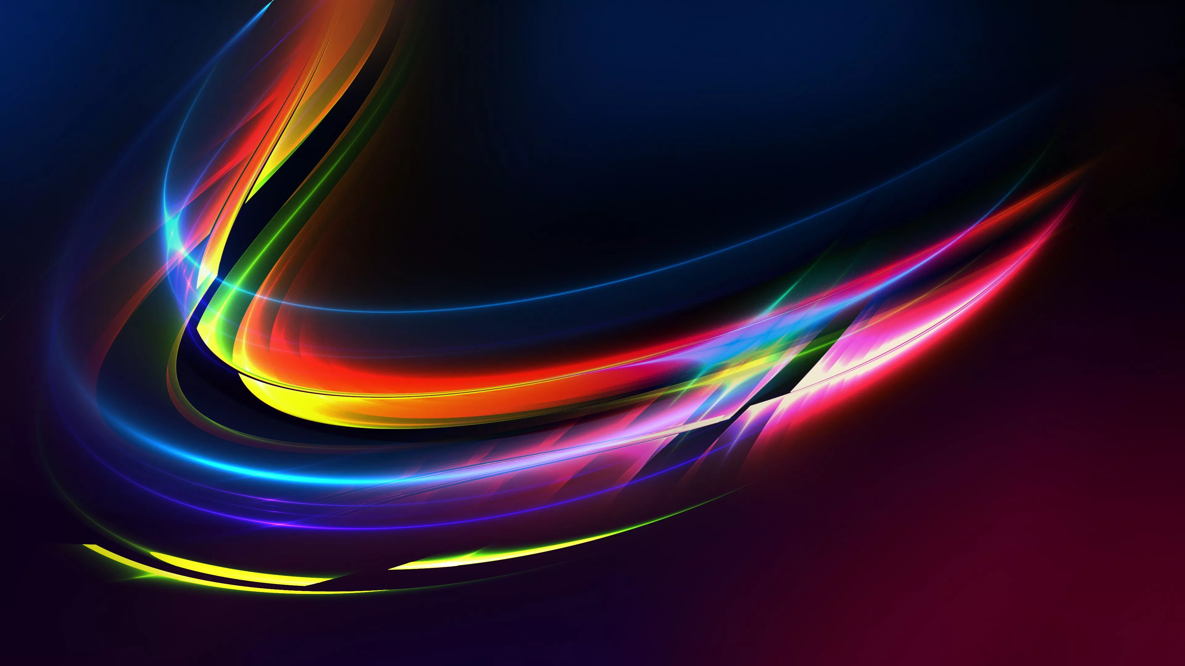 Colorful, Glow, Bright, Lines, Wave