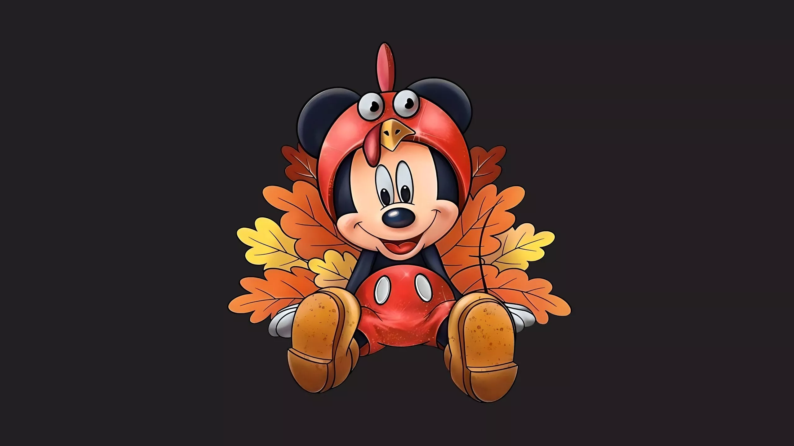 Mickey Mouse Wallpaper 4K, Thanksgiving