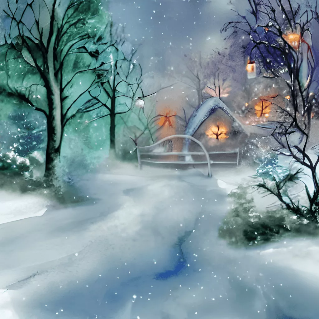 Watercolor Winter Background