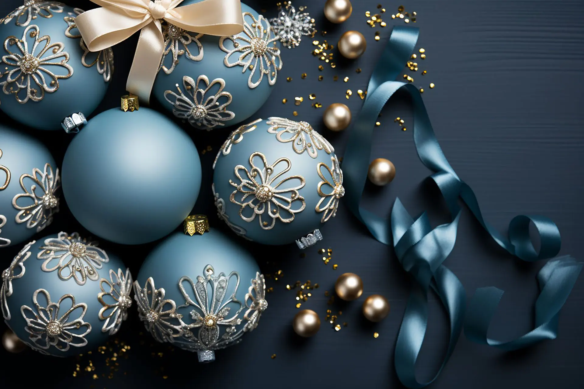 Happy New Year 2025 Wallpaper: Blue