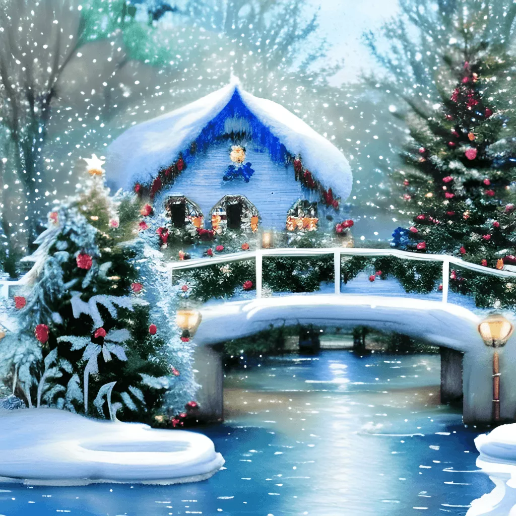 Vintage Christmas Setting with Blue