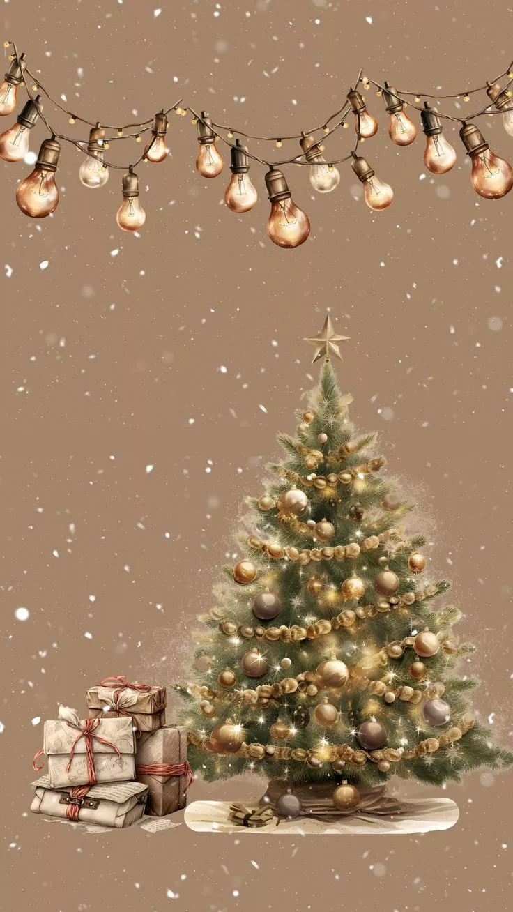 Vintage Christmas Aesthetic Wallpaper