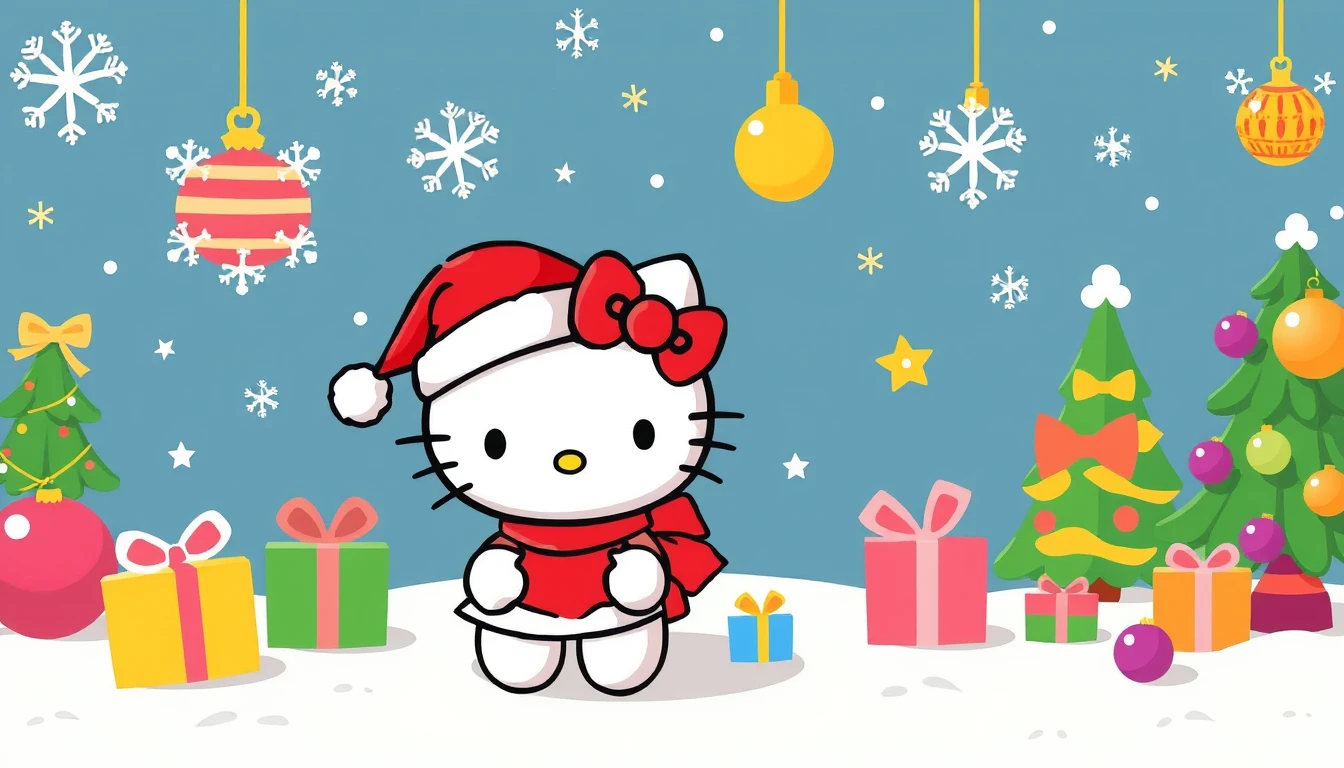 Hello Kitty Merry Christmas Wallpaper