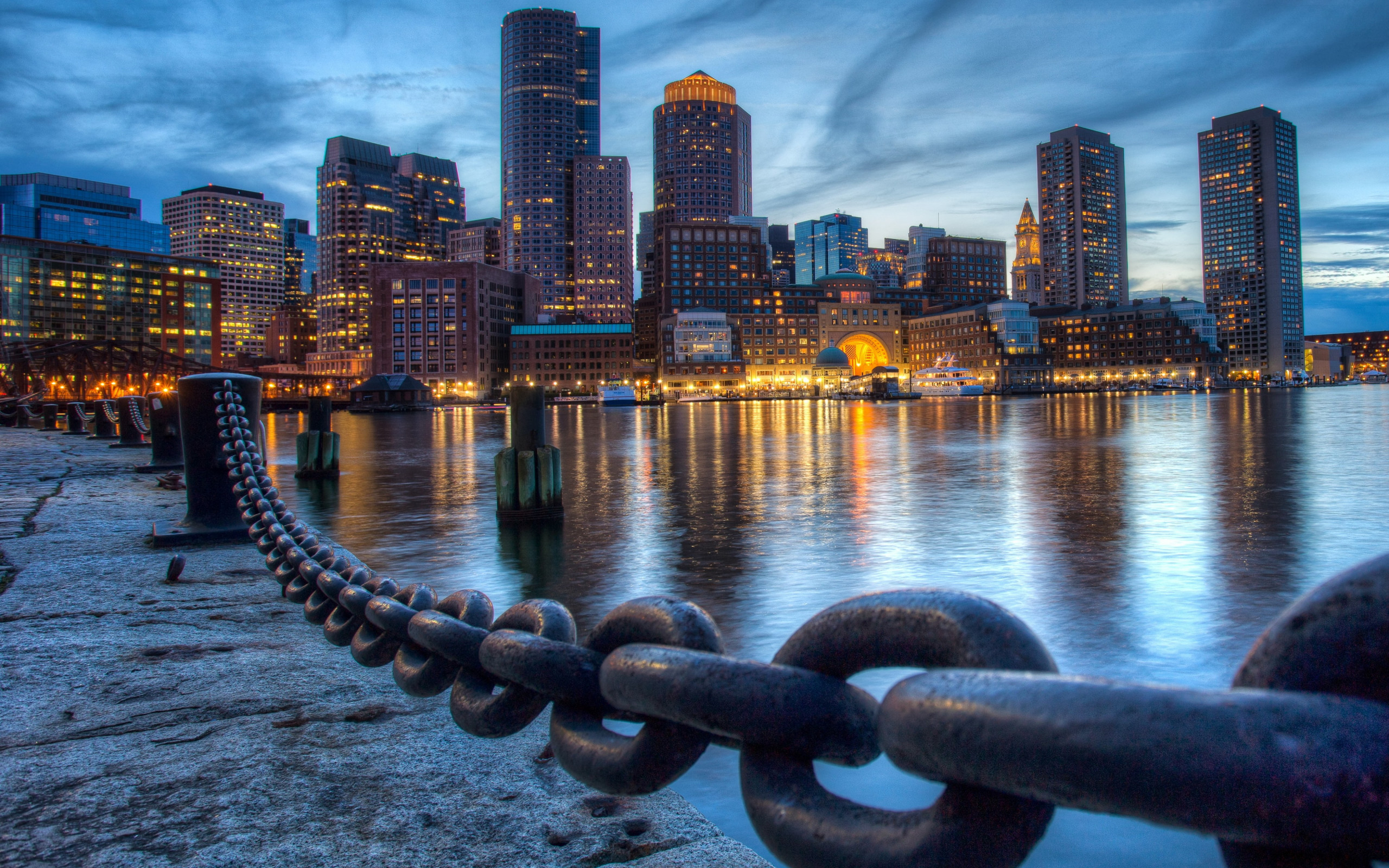 Downtown Boston from Fan Pier 2560x1600