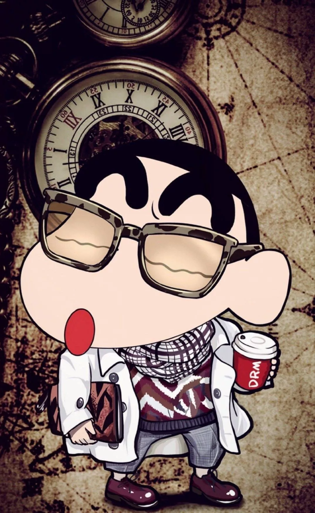 Stylish Fashion Of Shin Chan iPhone
