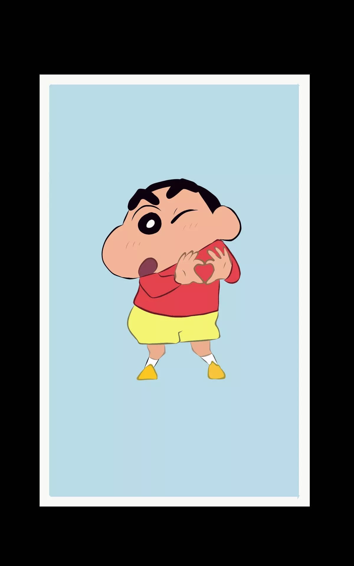 Shinchan with Heart Sign Wallpaper