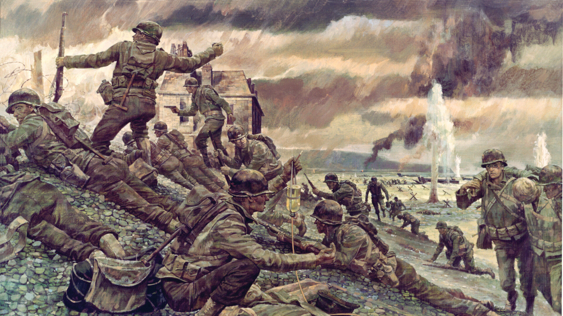 D Day Capture Of Les Moulins Draw
