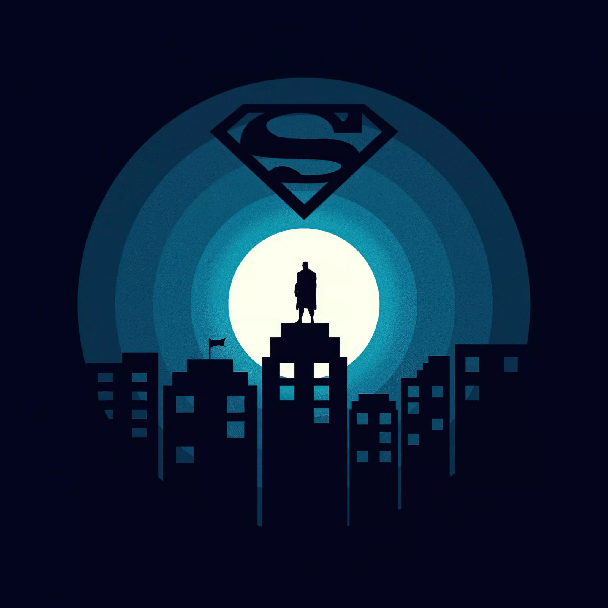 Superman Wallpaper 4K, Minimal art, DC