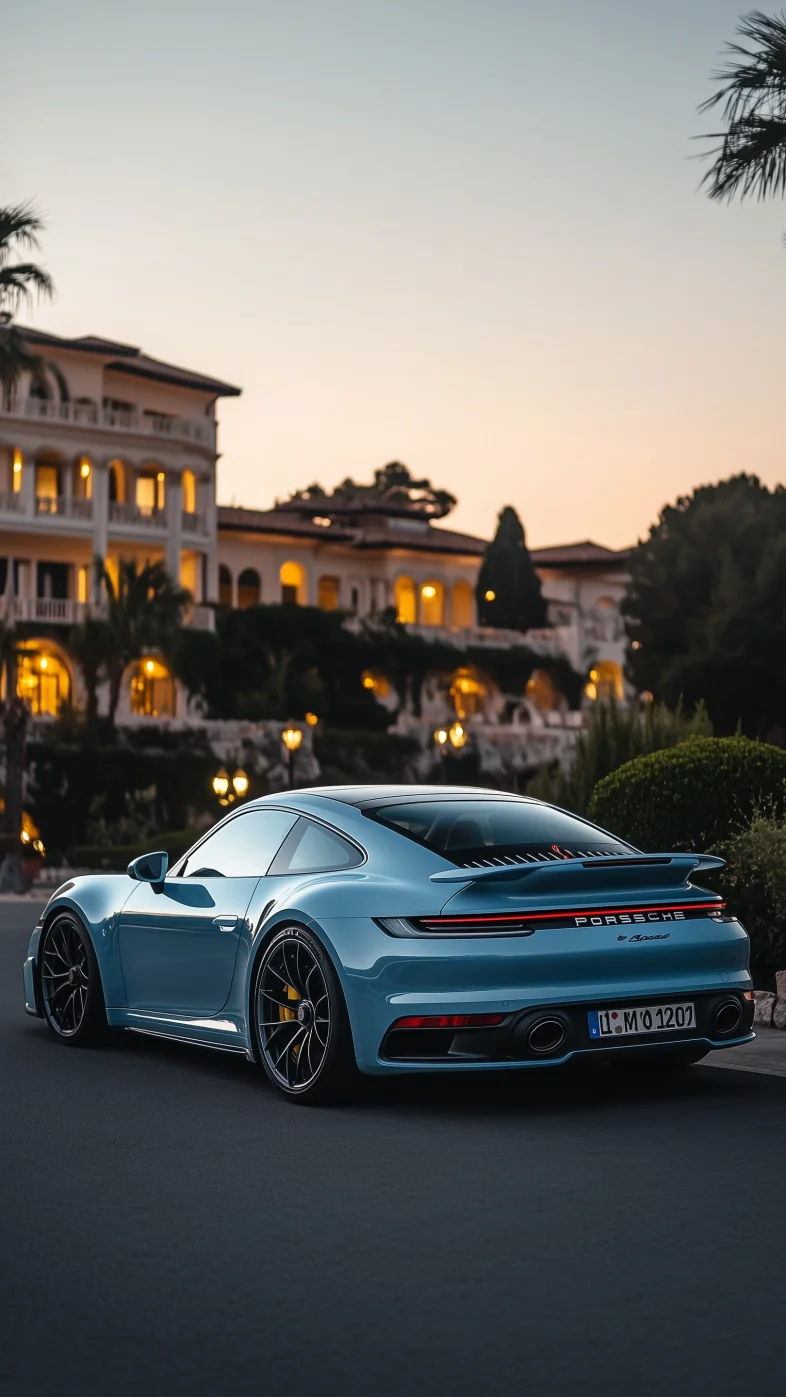 Blue Porsche 911 Car Mobile Wallpaper