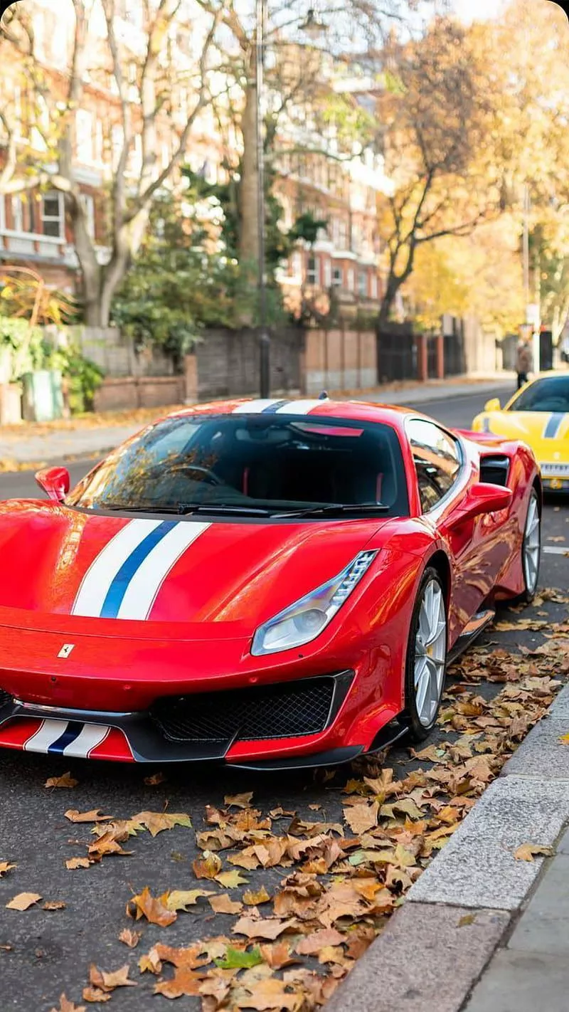 Ferrari 488 Pista, car, supercar, red