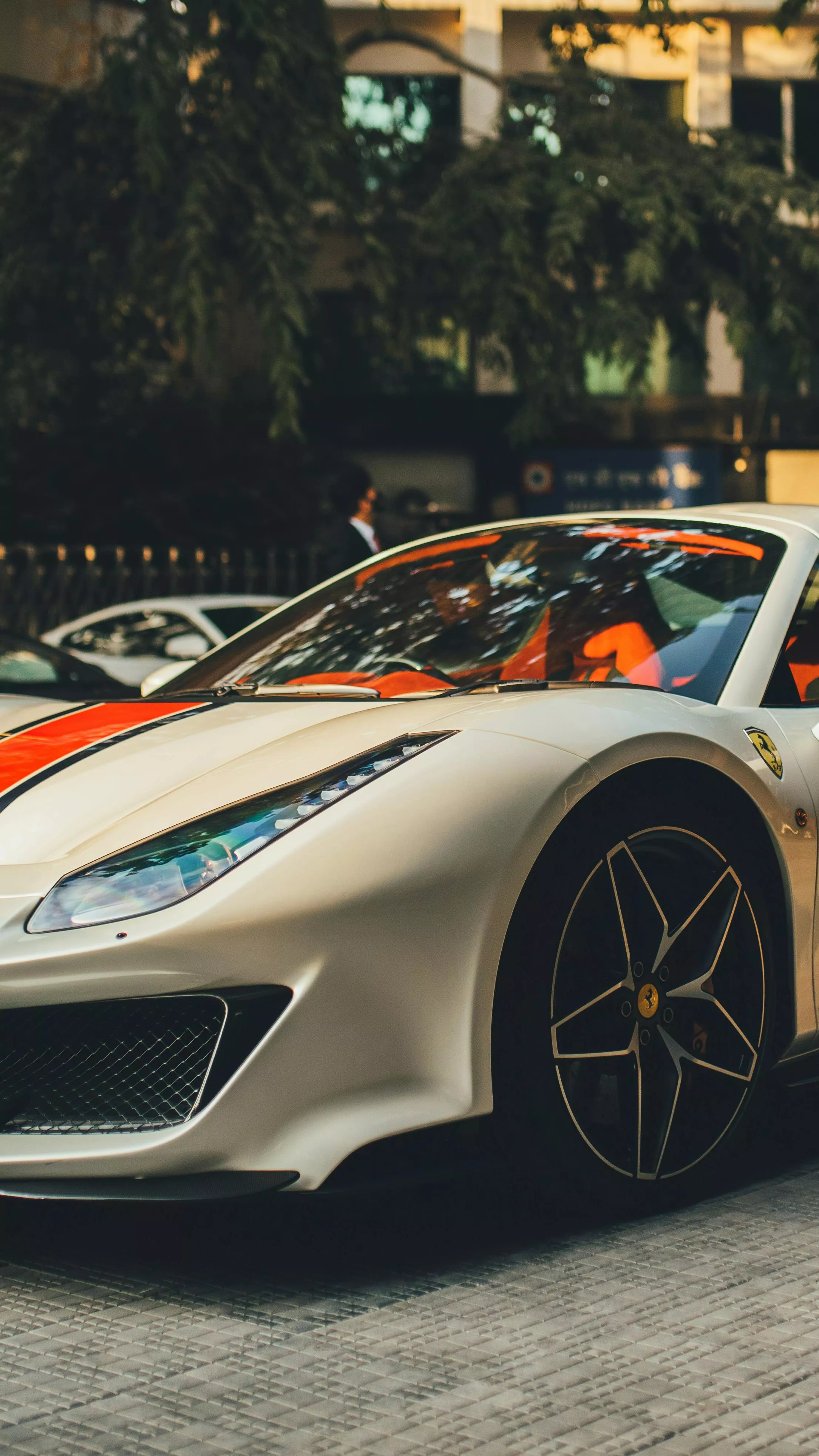 White Ferrari 488 · Free