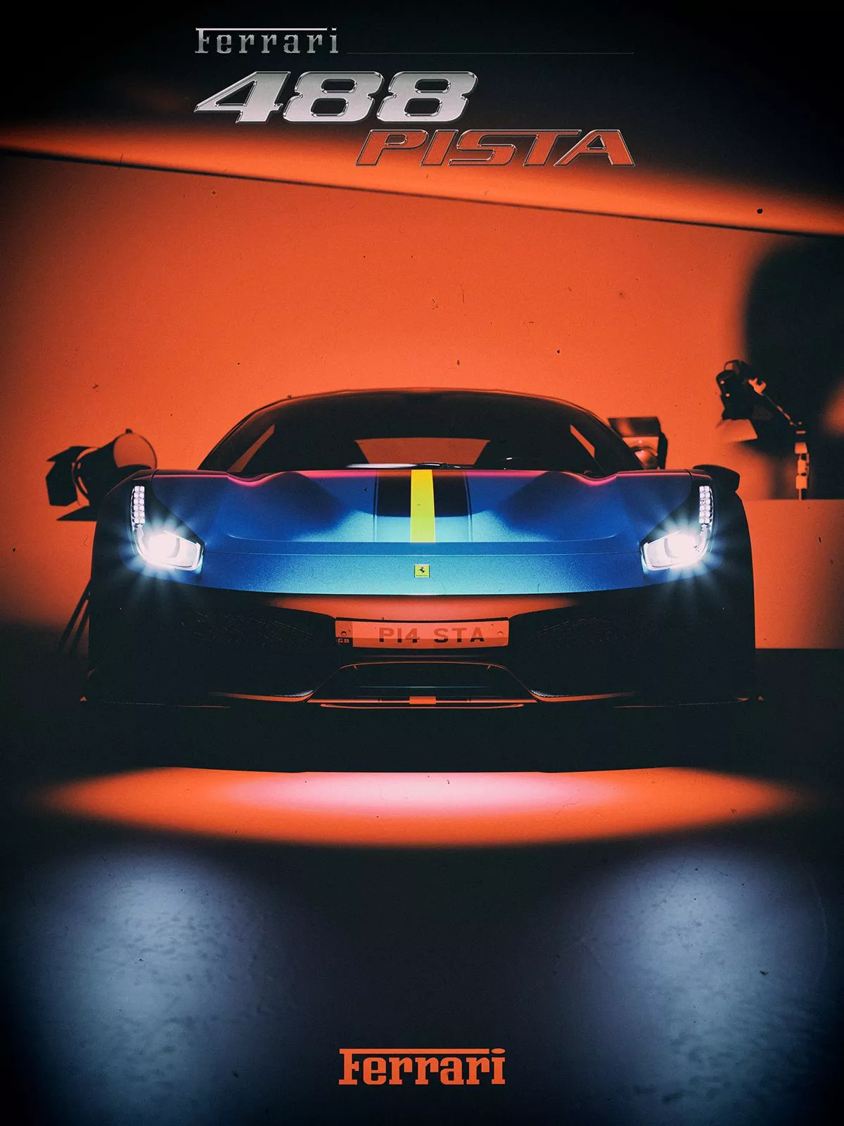 Ferrari 488 Pista White Studio - Behance