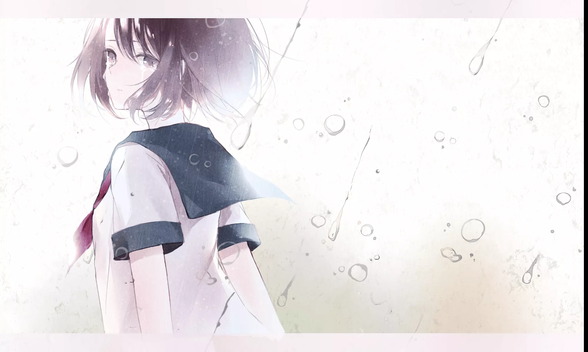 Melancholy in the Rain Anime HD Wallpaper