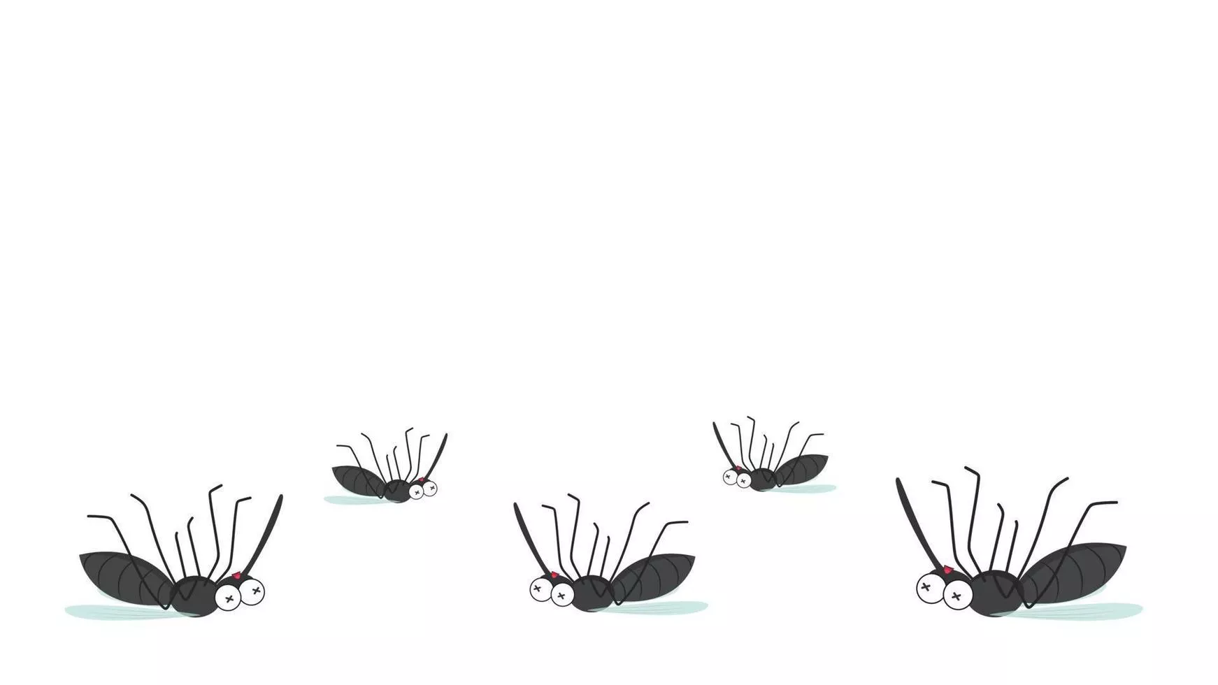 Mosquito vector. Dead mosquitoes