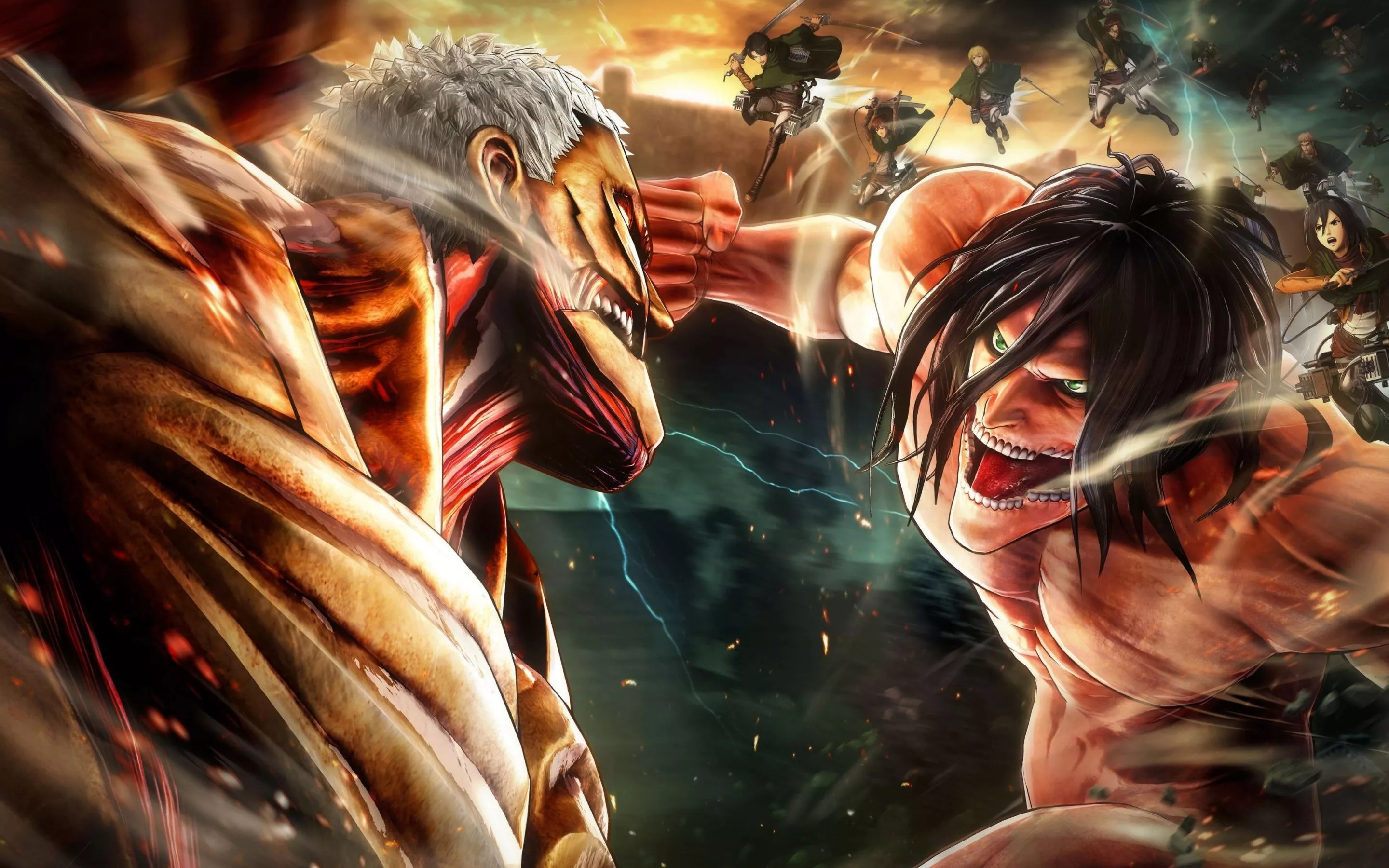 Attack on Titan Wallpaper 4K, Final battle, Shingeki no Kyojin