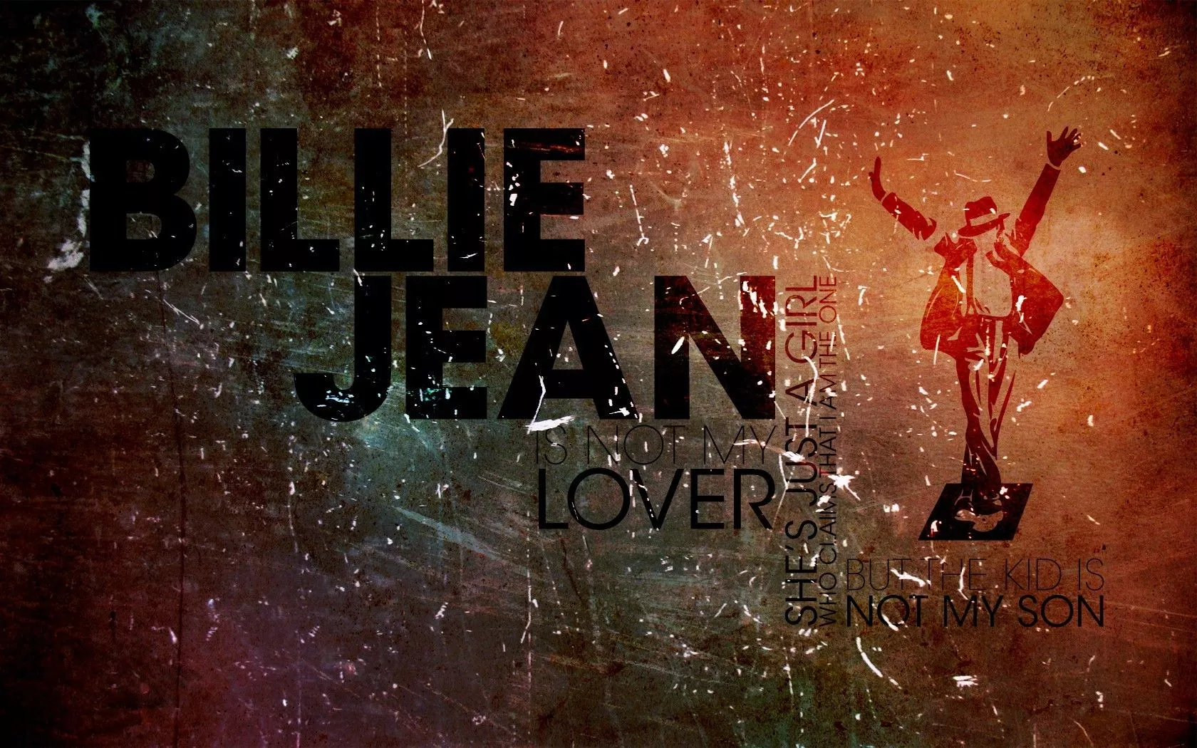 Grunge typography song michael jackson