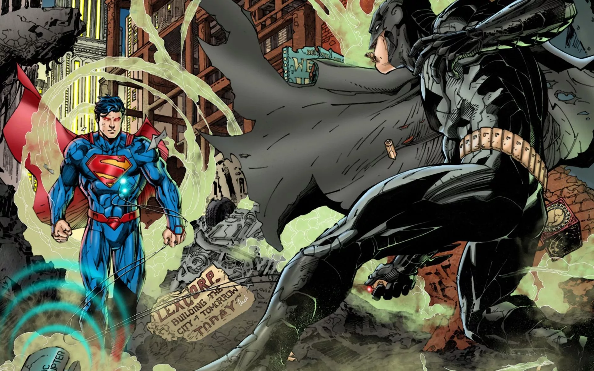 Batman VS. Superman Comic HD Desktop