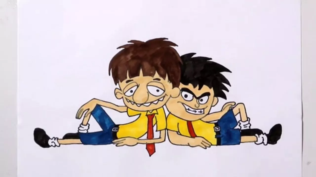 badri aur budh drawing. How to draw