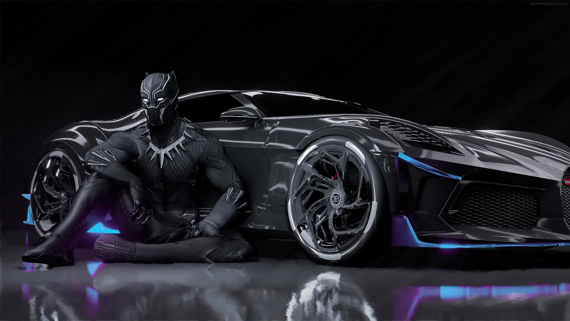 PC Animated Black Panther Bugatti Live
