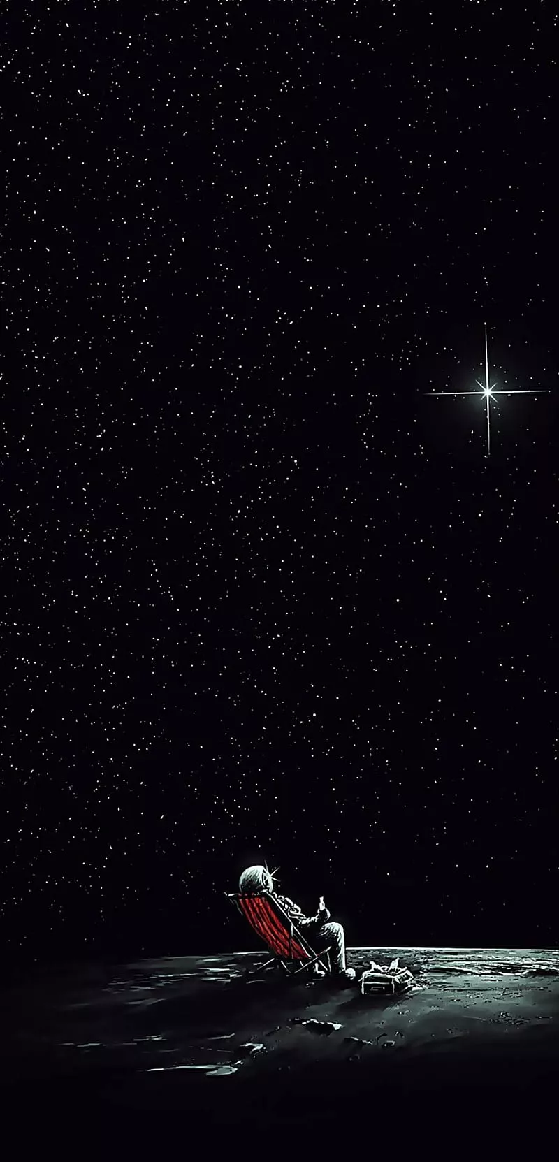 Black space, black, star, stars, HD