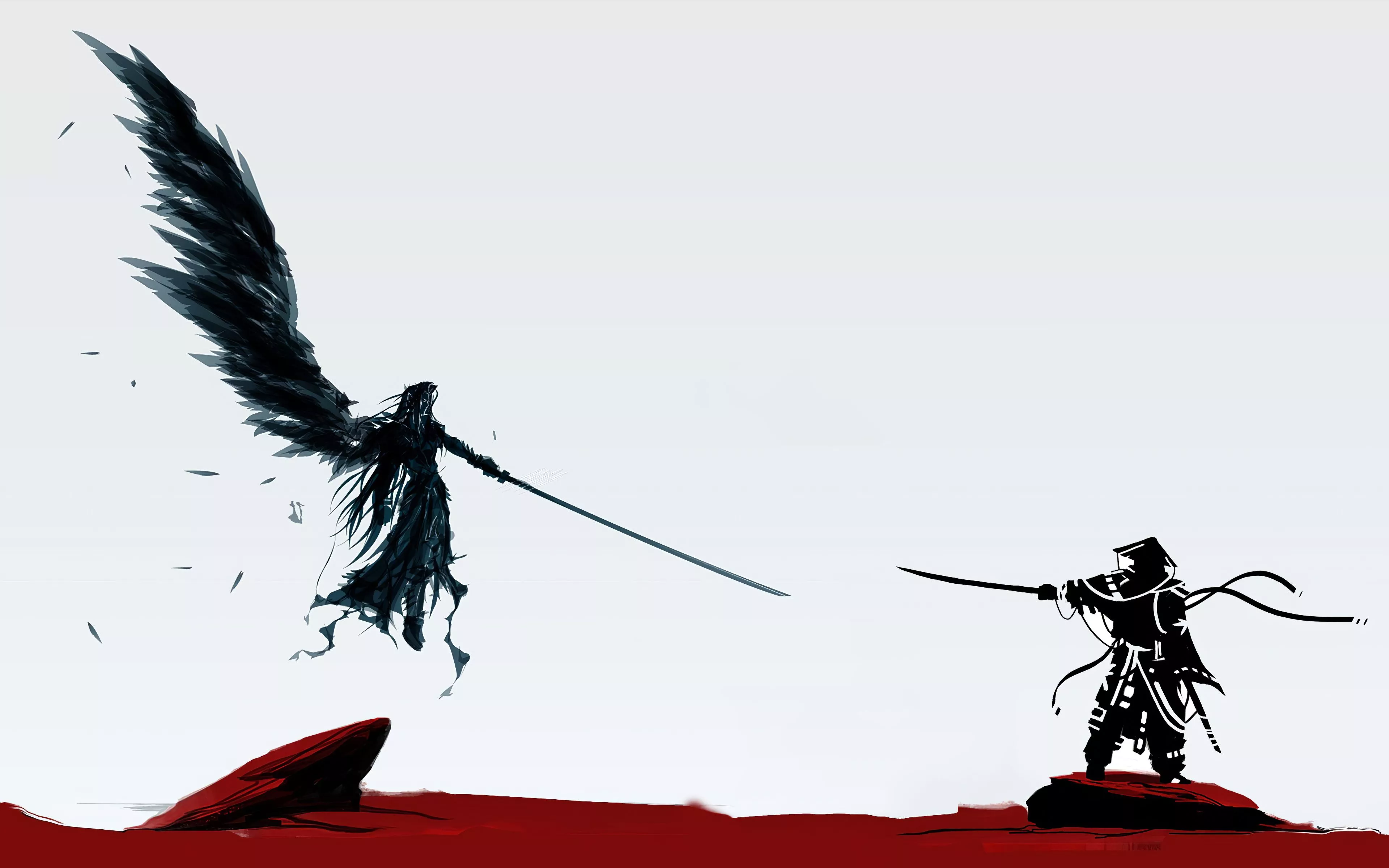 Sephiroth Vs Samurai 4k Wallpaper, HD