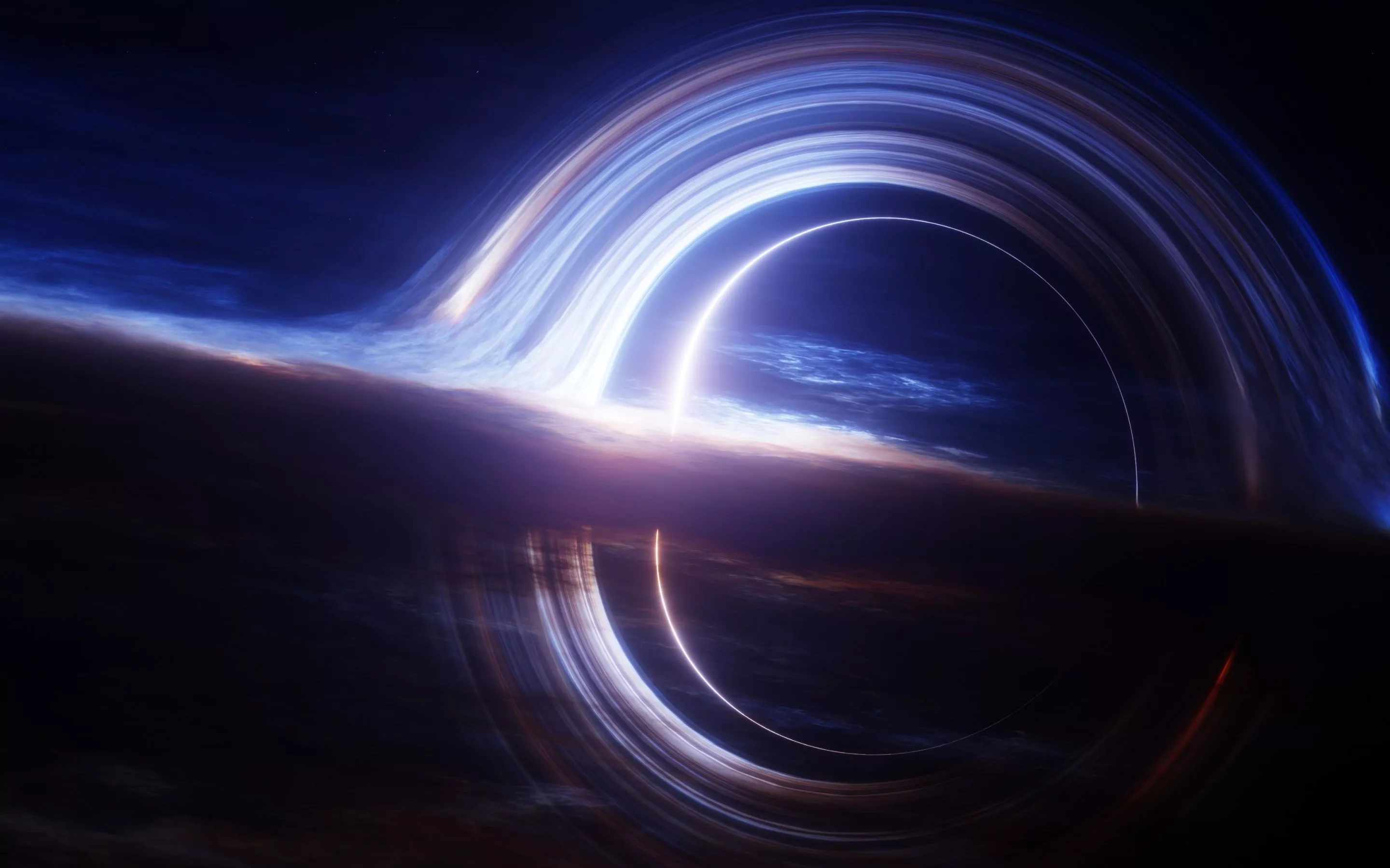 Gargantua black hole Wallpaper 4K, Interstellar, Deep space