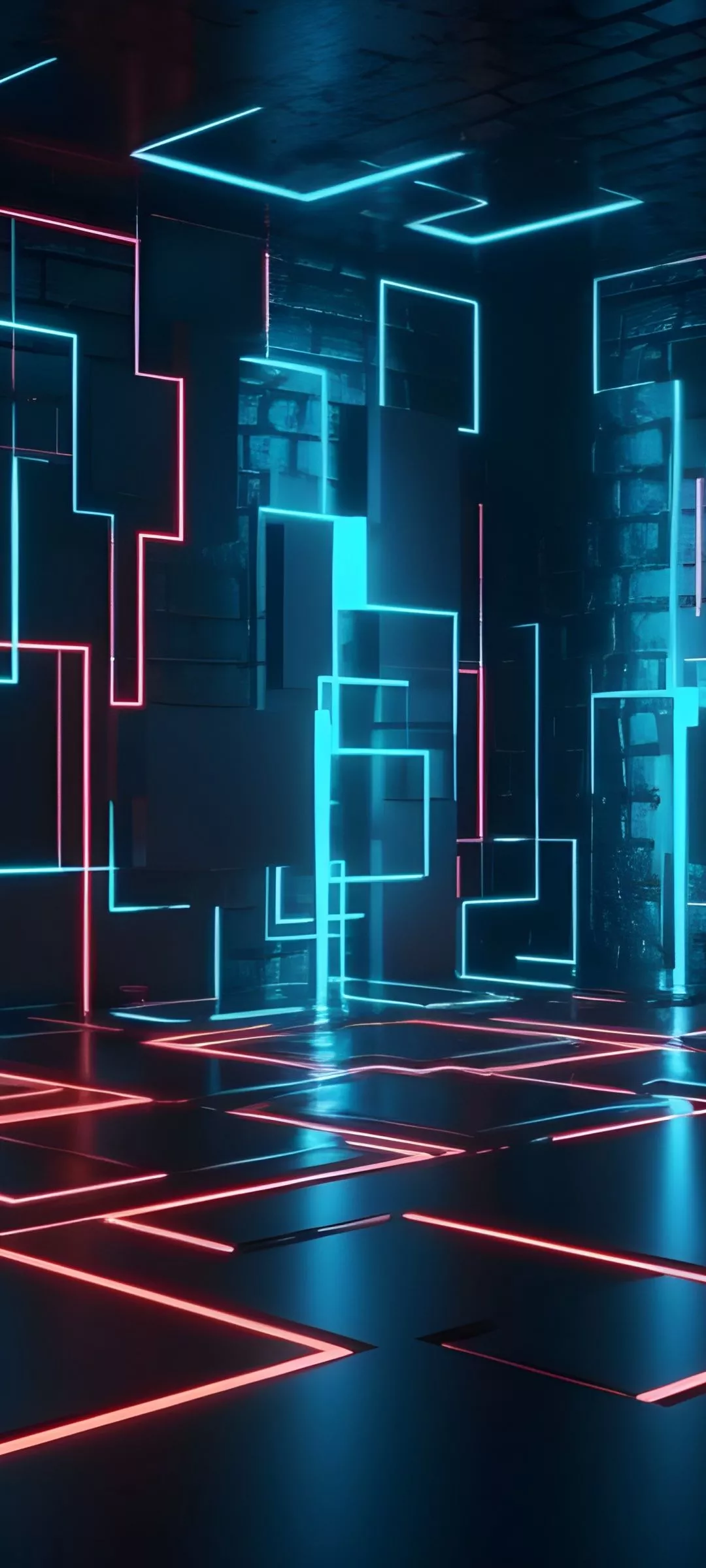 Futuristic Wallpaper 4K, Dark room