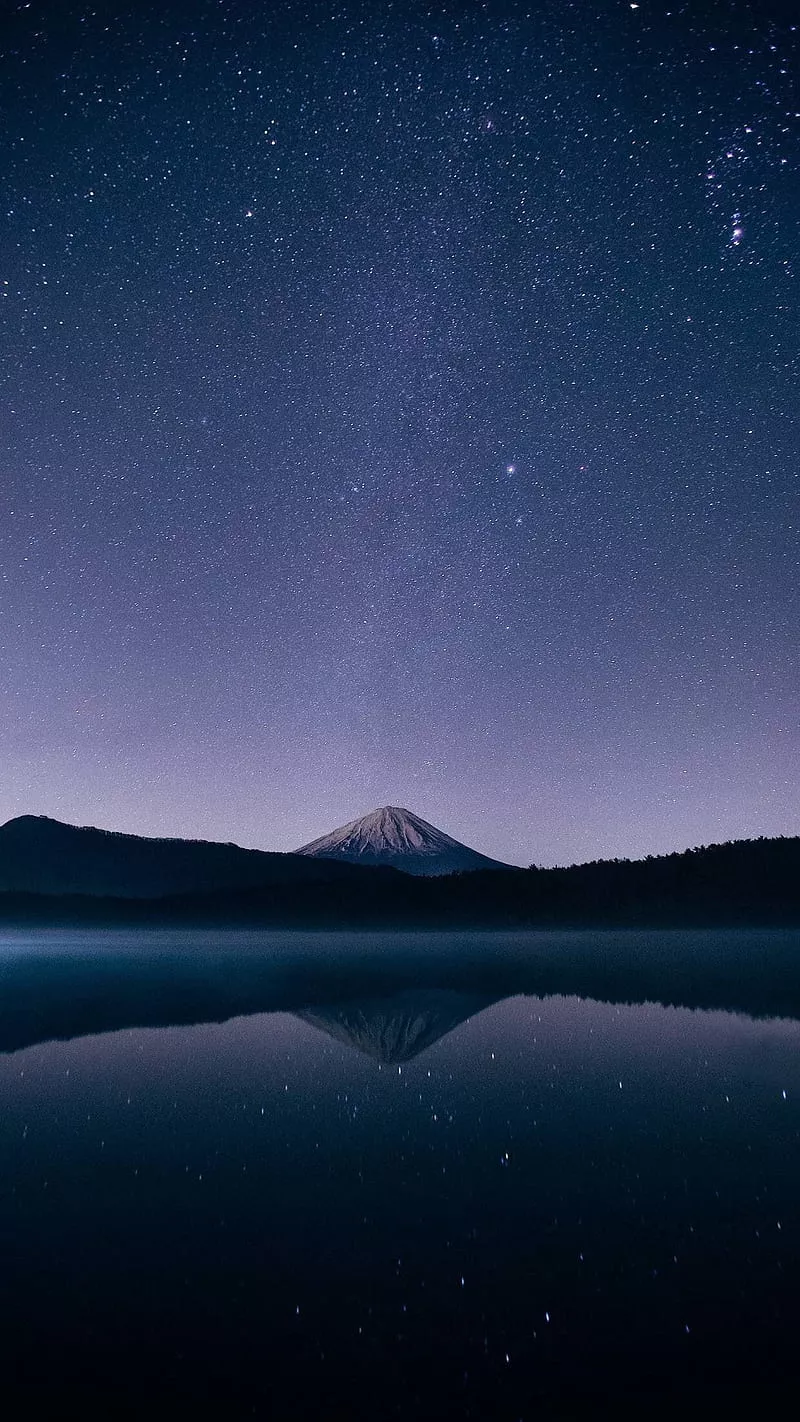 Vertical #stars #dark #sky #reflection