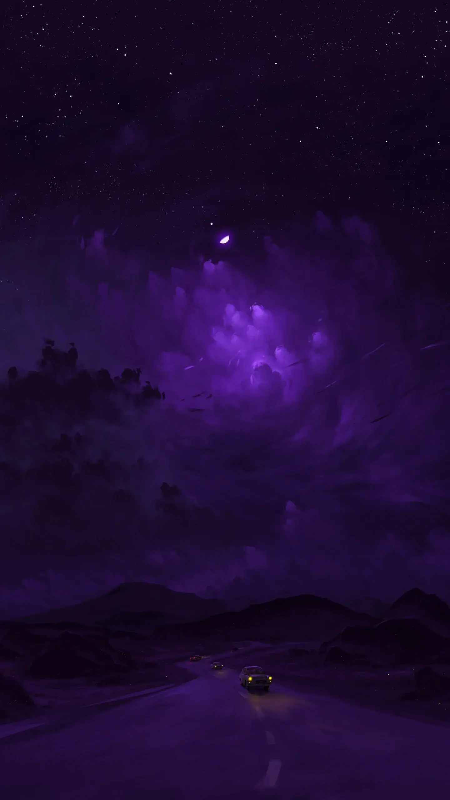 Free HD iPhone 14 Purple Wallpaper