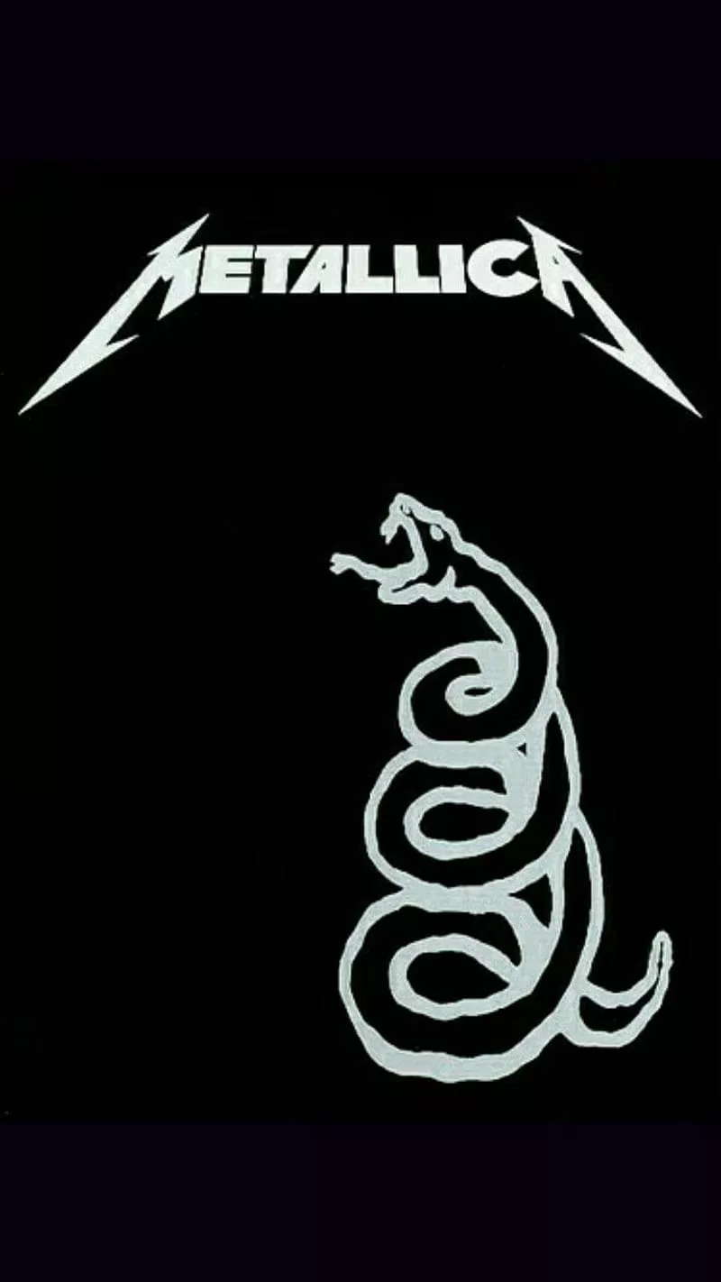 Metallica 1990, black, album, logo, HD