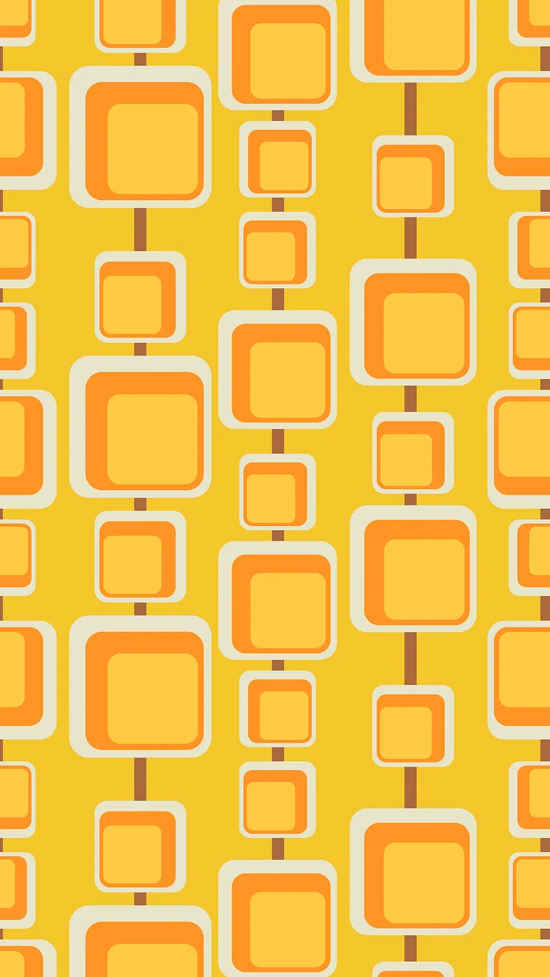 Yellow iPhone wallpaper, 70s square