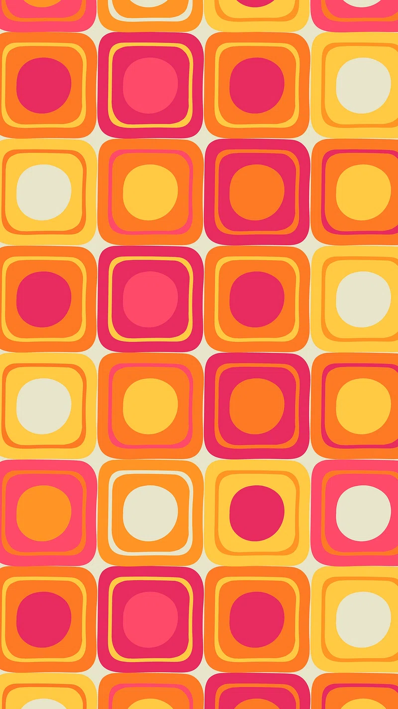 Yellow iPhone wallpaper, 70s square