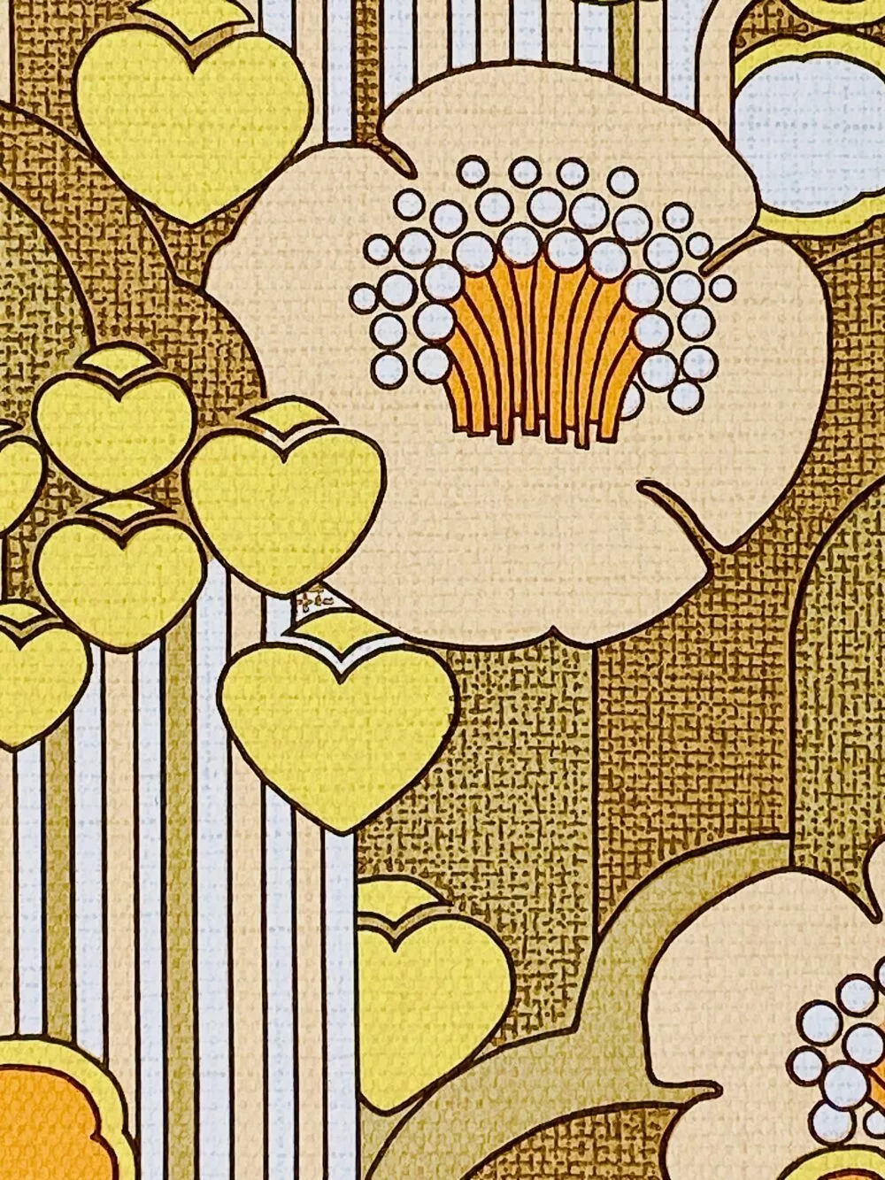 Retro wallpaper from the 70s. Vintage