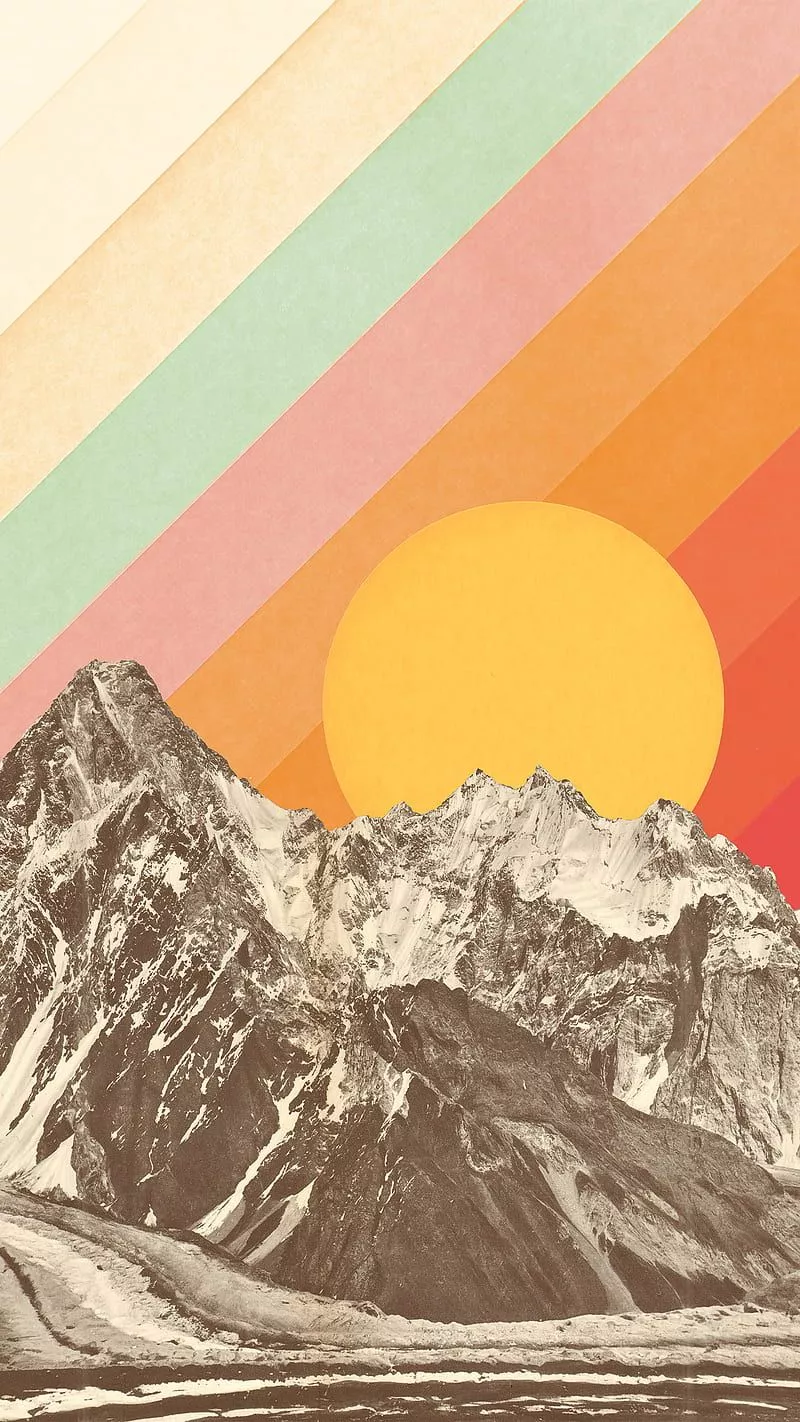 Mountainscape 1, 70s, Florent, collage