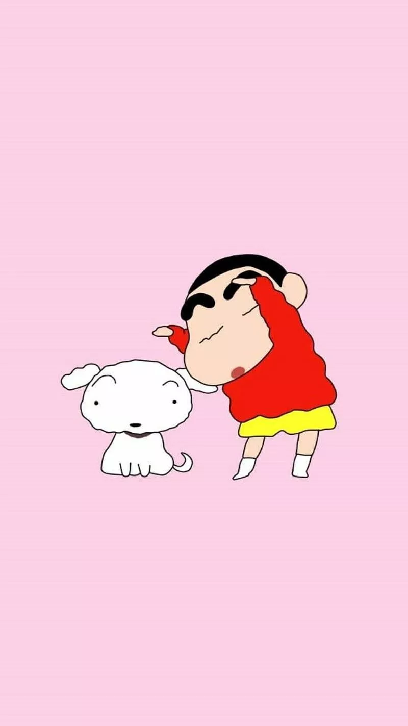 Shiro And Shin Chan iPhone Wallpaper