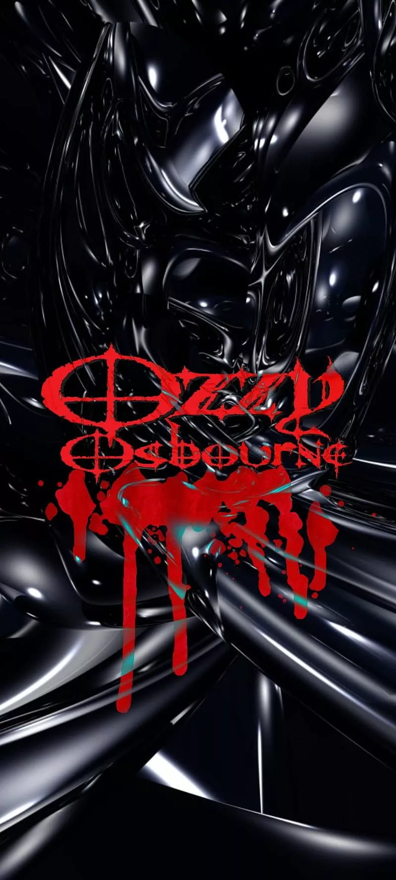 HD ozzy black and red wallpaper