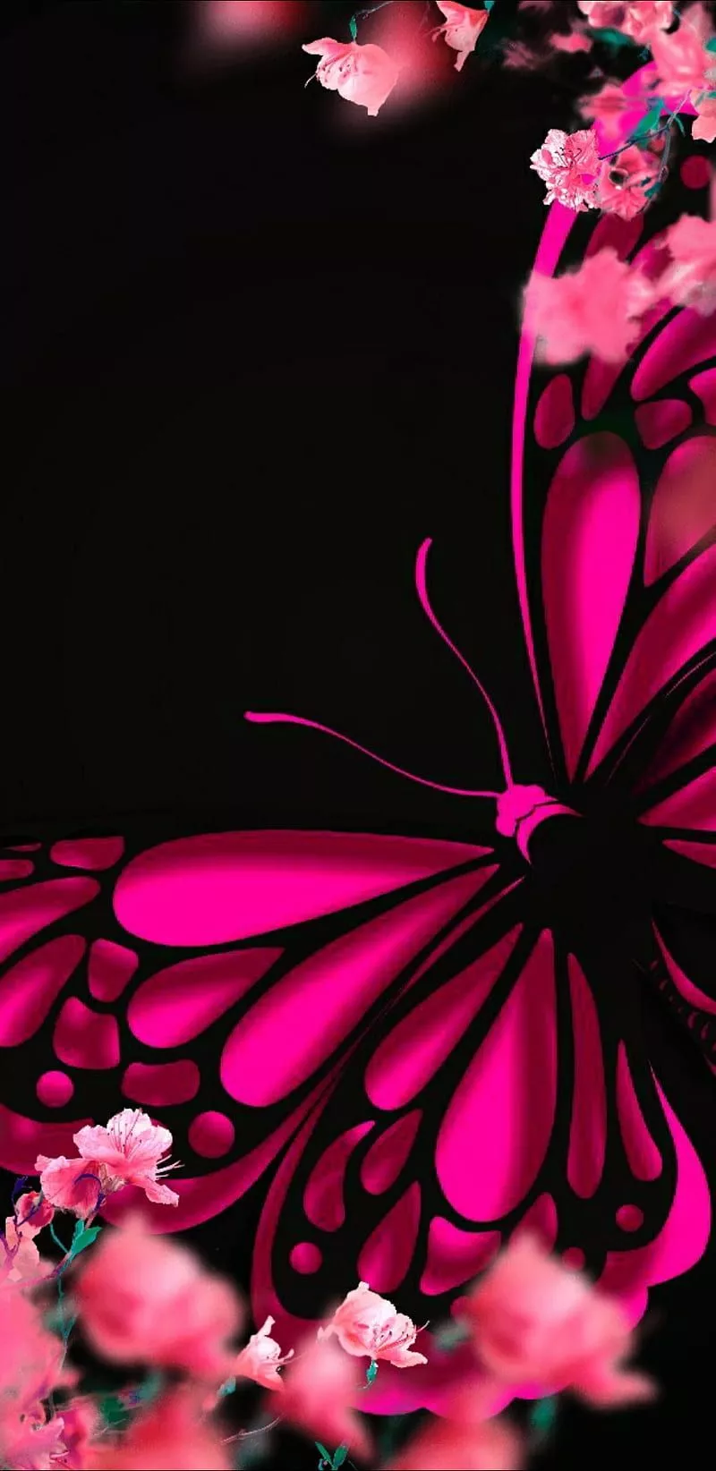 HD cute pink butterfly wallpaper