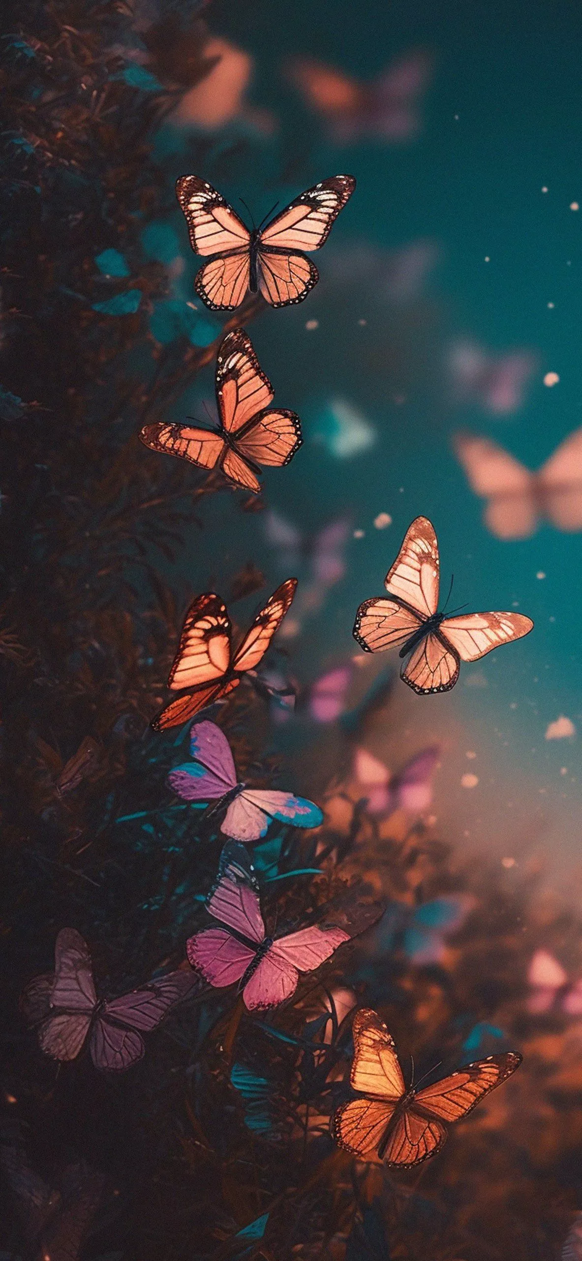 Beautiful Butterflies Art Wallpaper