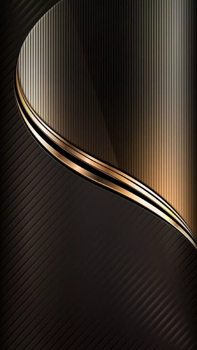 Pattern, abstract, black gold edge, HD