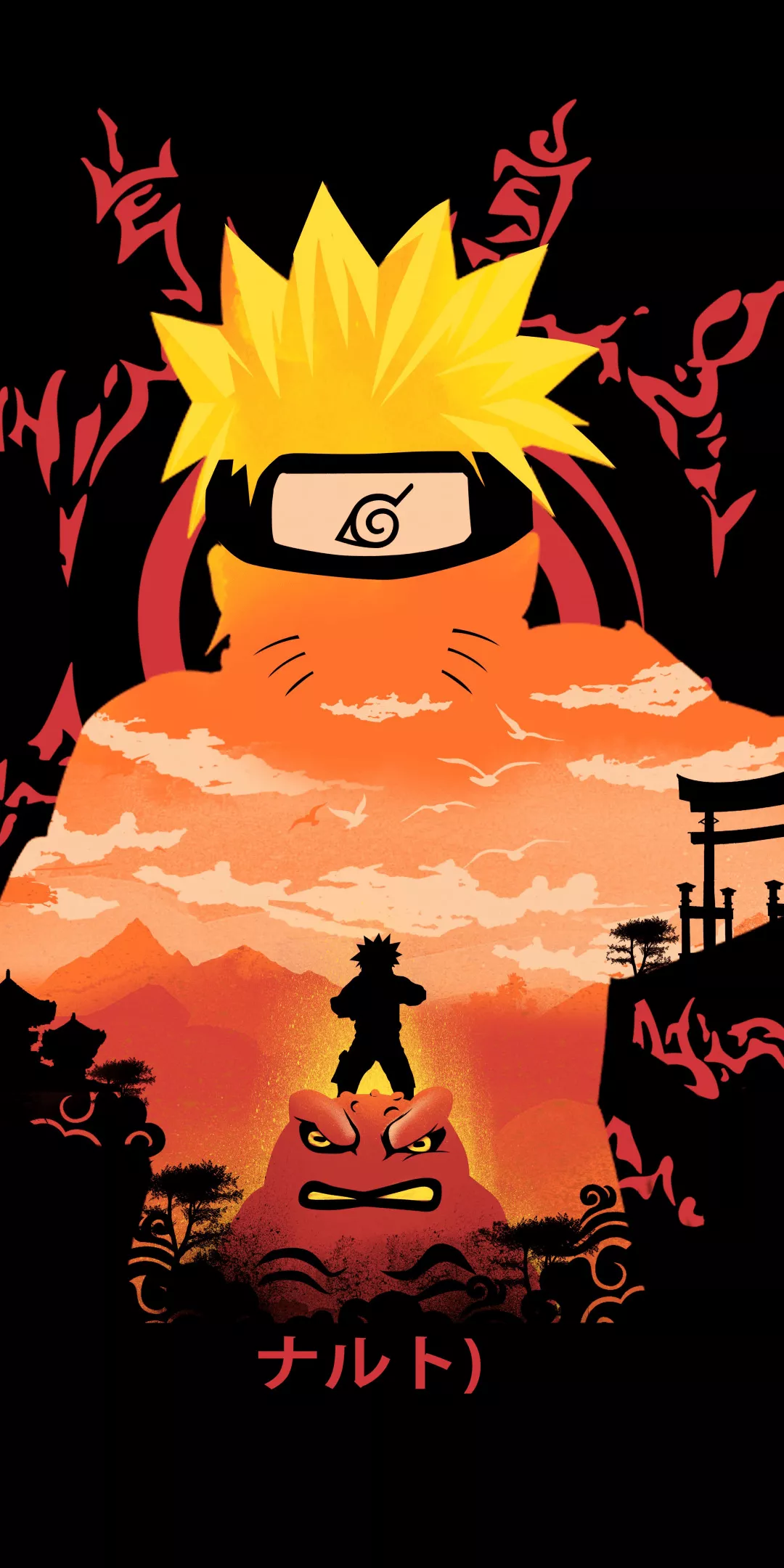 Naruto Wallpaper 4K, Digital Art, Black
