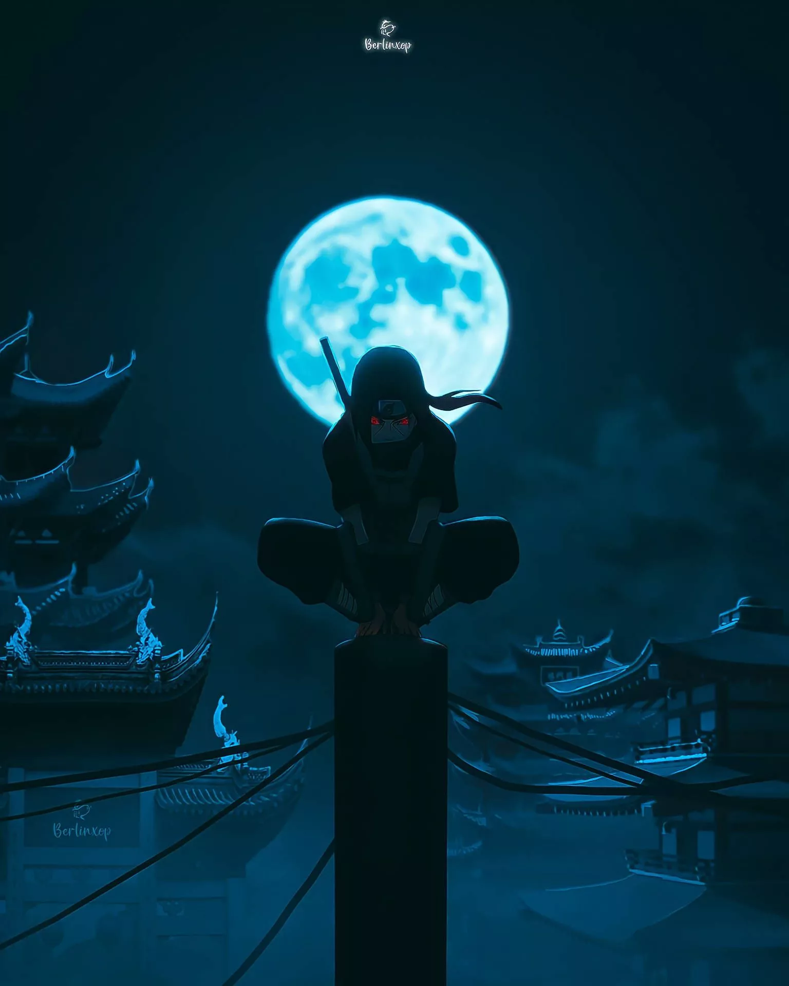 Itachi Full Moon Naruto Mobile 4k
