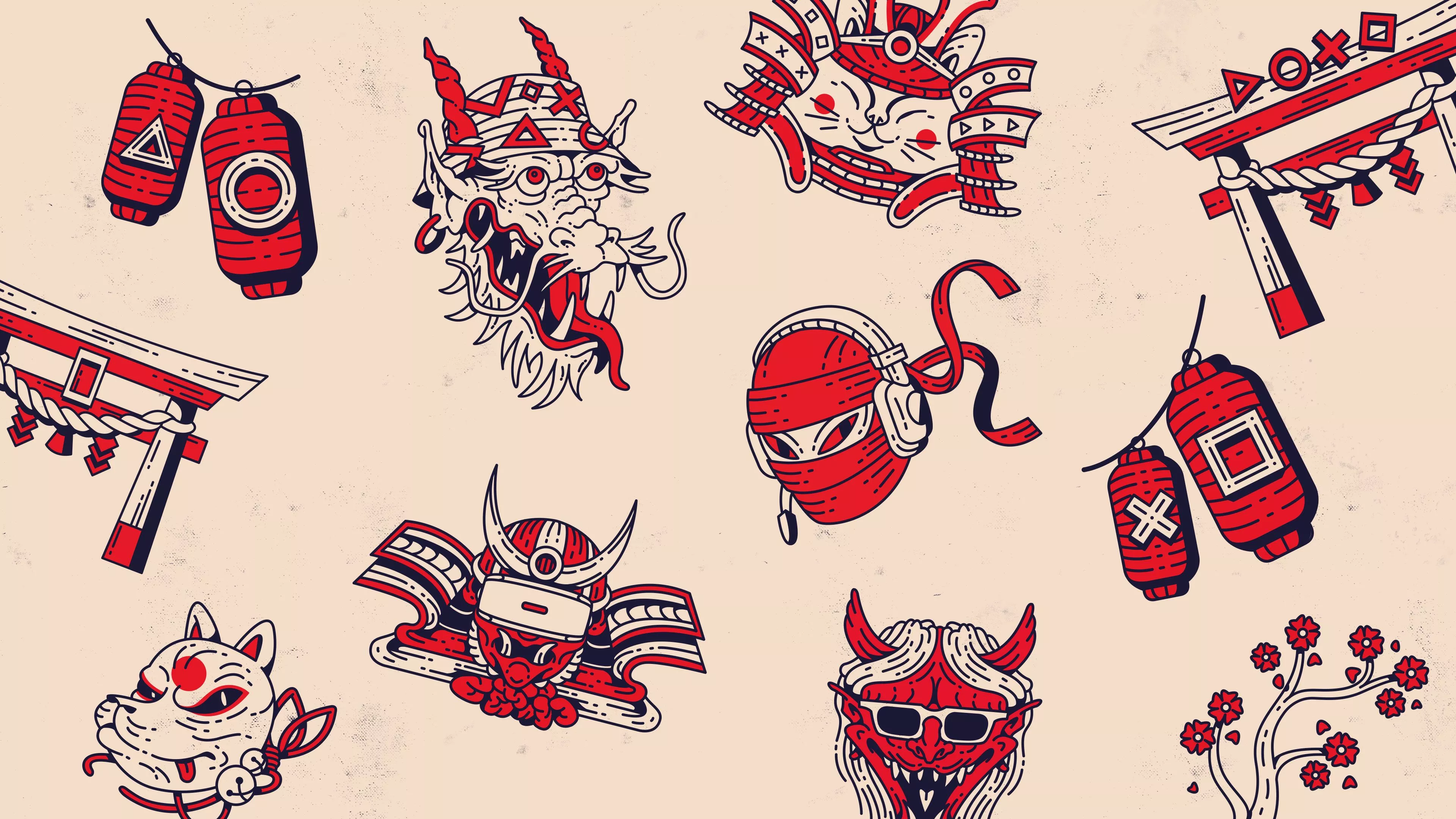 PlayStation Patterns 4K Wallpaper