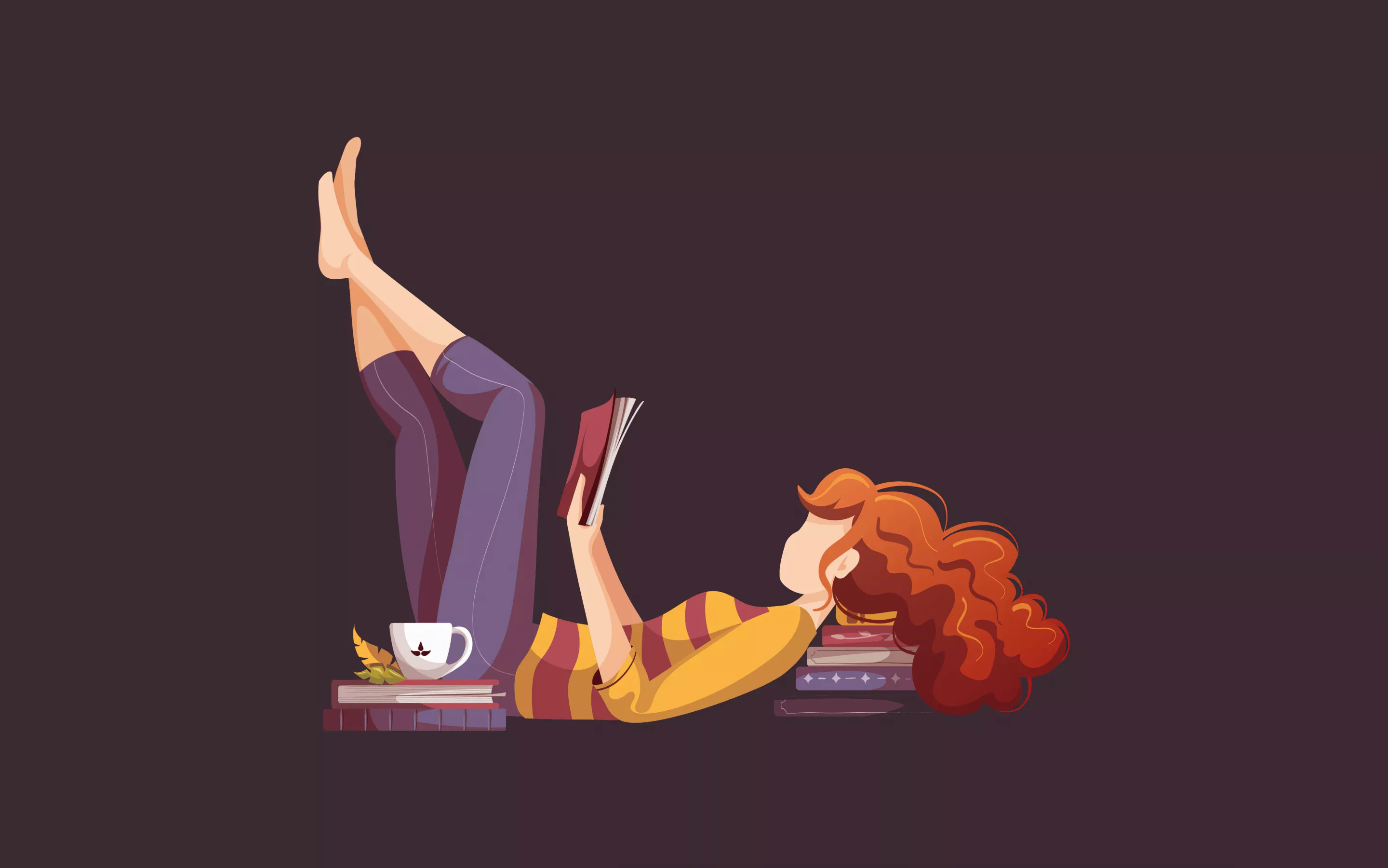 Teen girl Wallpaper 4K, Reading book